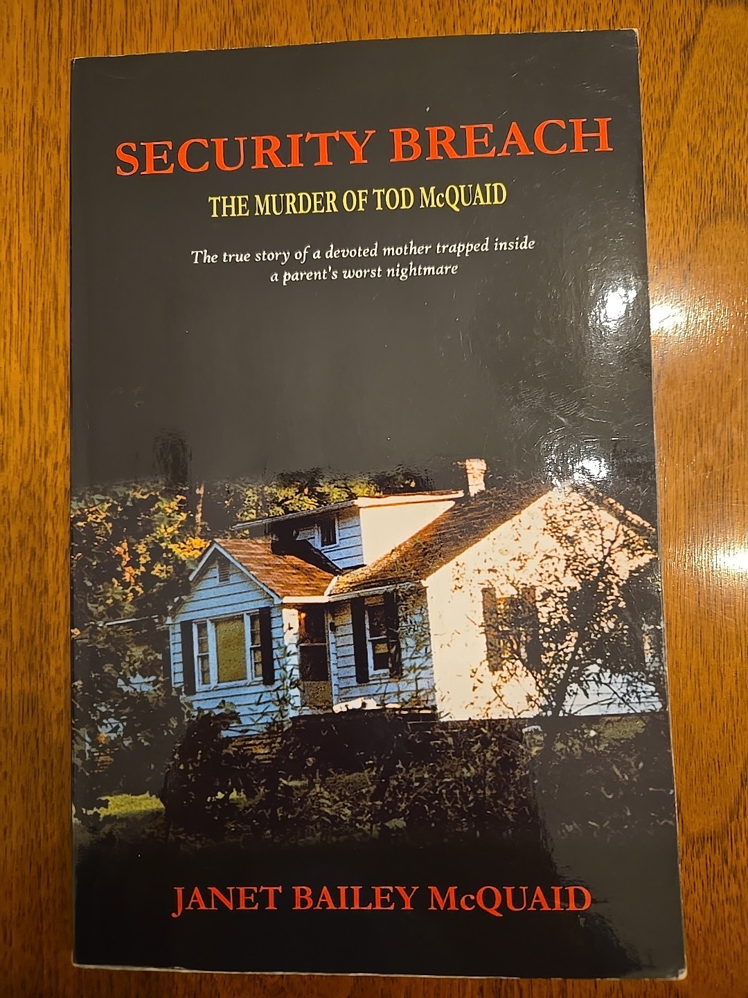 Security Breach : Murder of Tod Mcquaid by Janet McQuaid 1st edition true crime