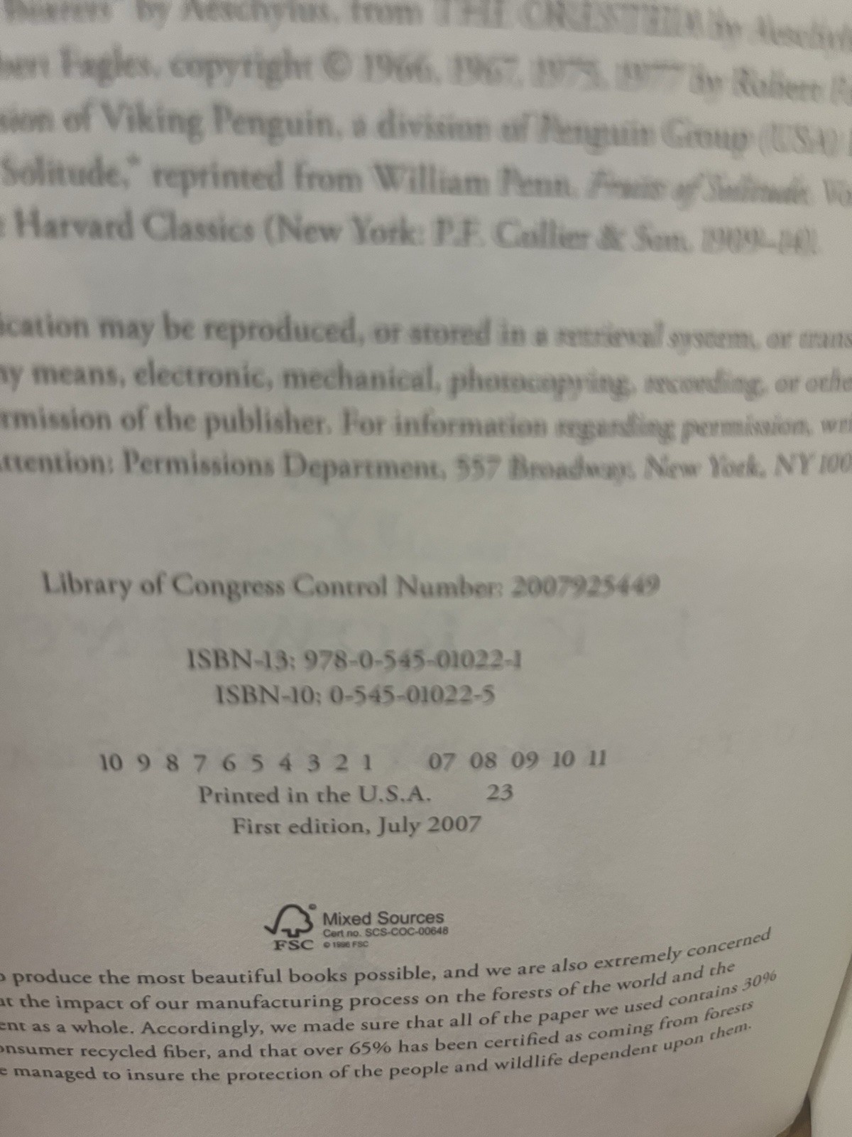 HARRY POTTER and The Deathly Hallows RARE FIRST EDITION Page 759 Error