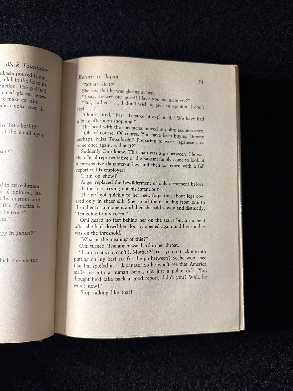 Black Fountains by Oswald Wynd HC/DJ Doubleday 1947 Vintage (First Edition)