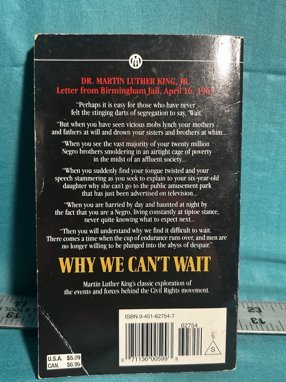 Martin Luther King Jr. Why We Can’t Wait Paperback Civil Rights