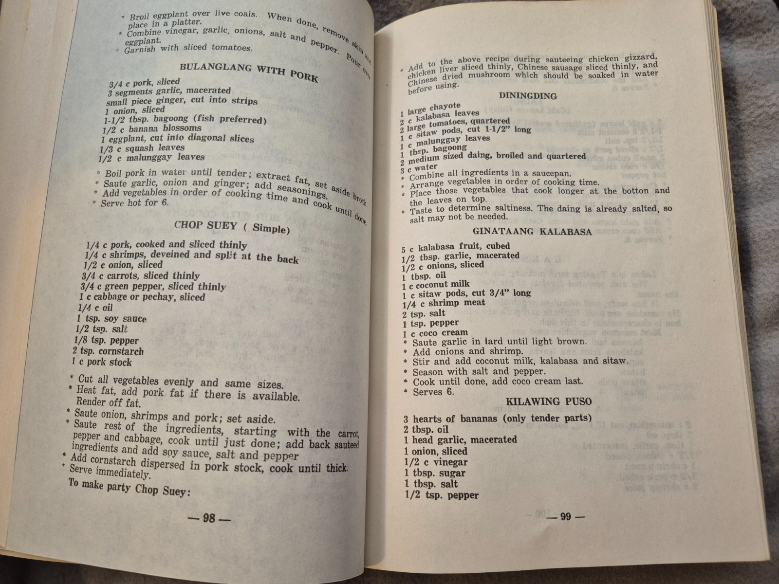 Philippine Cookery and Household Hints by Herminia Villacorta Recipes 1977 RARE