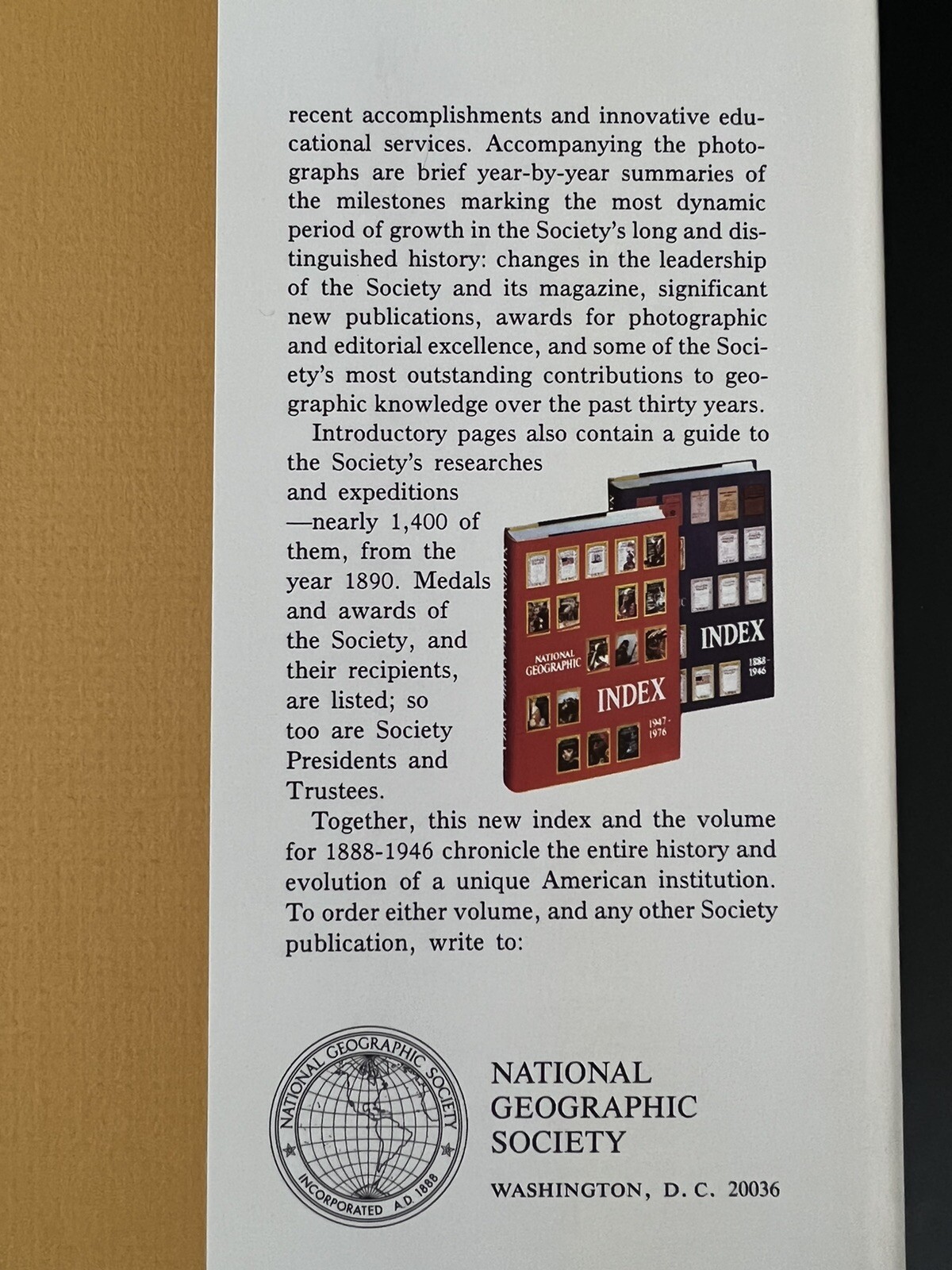 National Geographic Index – 1947-1976 (1977, Hardcover, Dust Jacket)