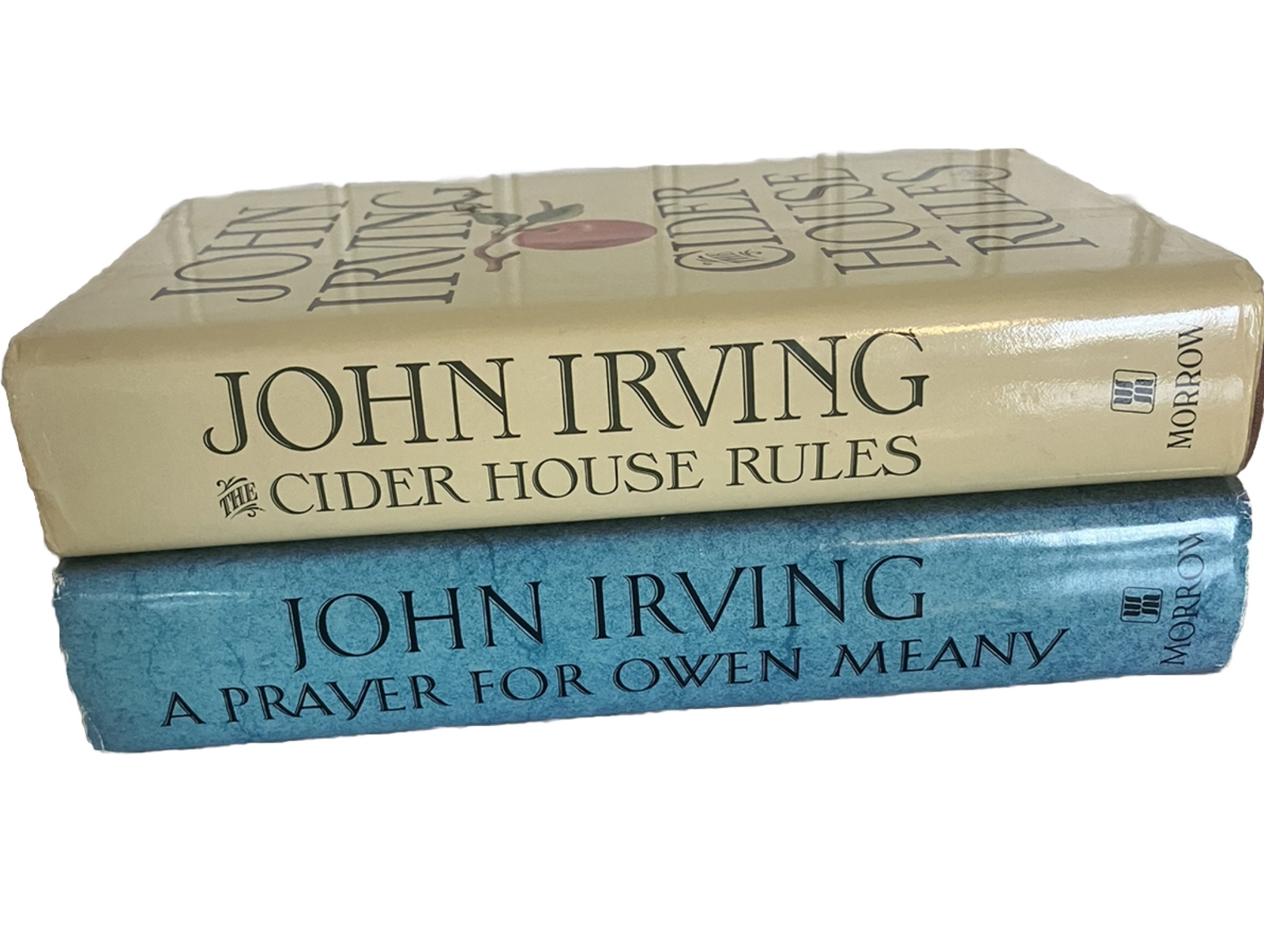 John Irving Hardcover First Editions: Prayer For Owen Meany/Cider House Rules.
