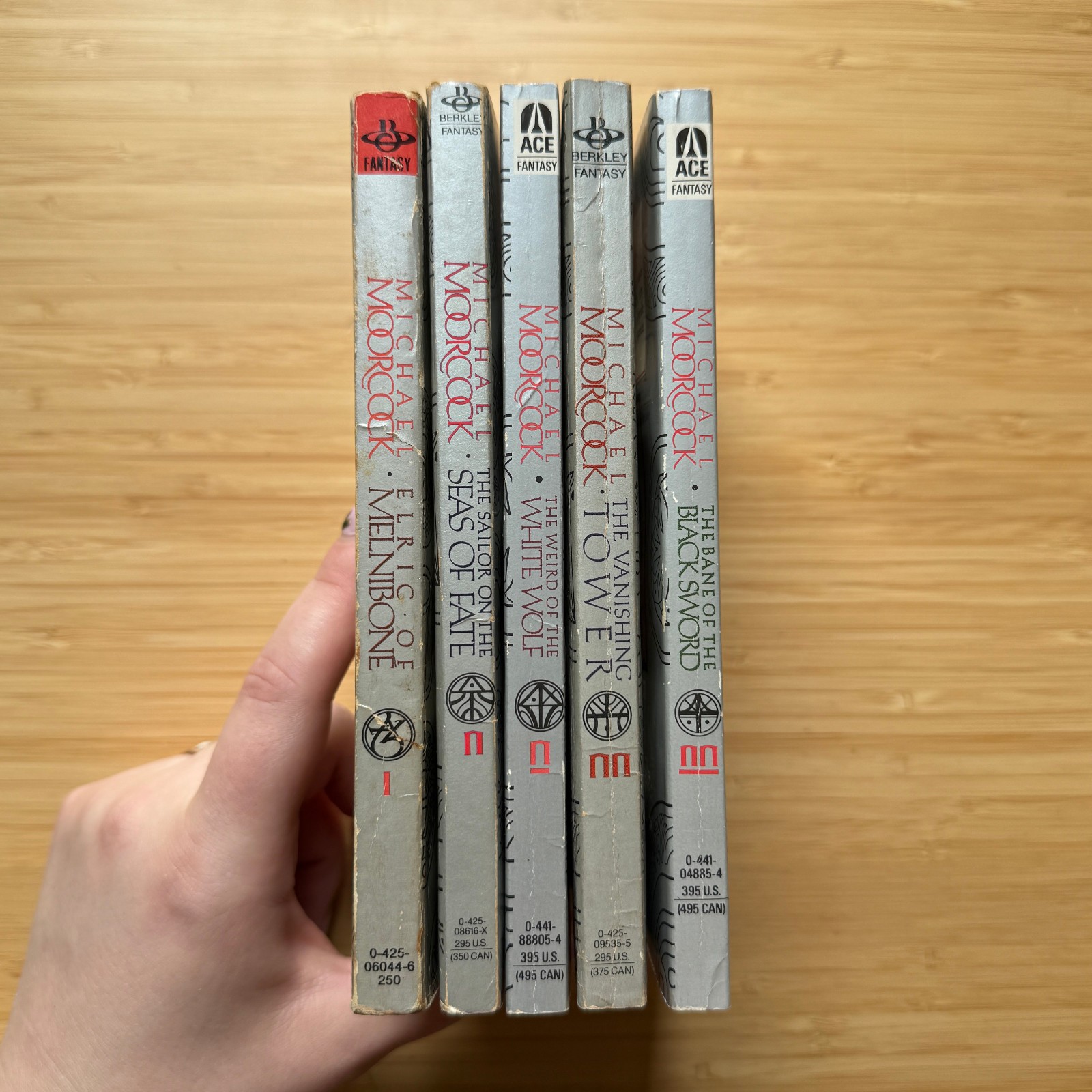 LOT Elric Saga #1-5 Weird of the White Wolf Michael Moorcock 1988 Ace Paperback