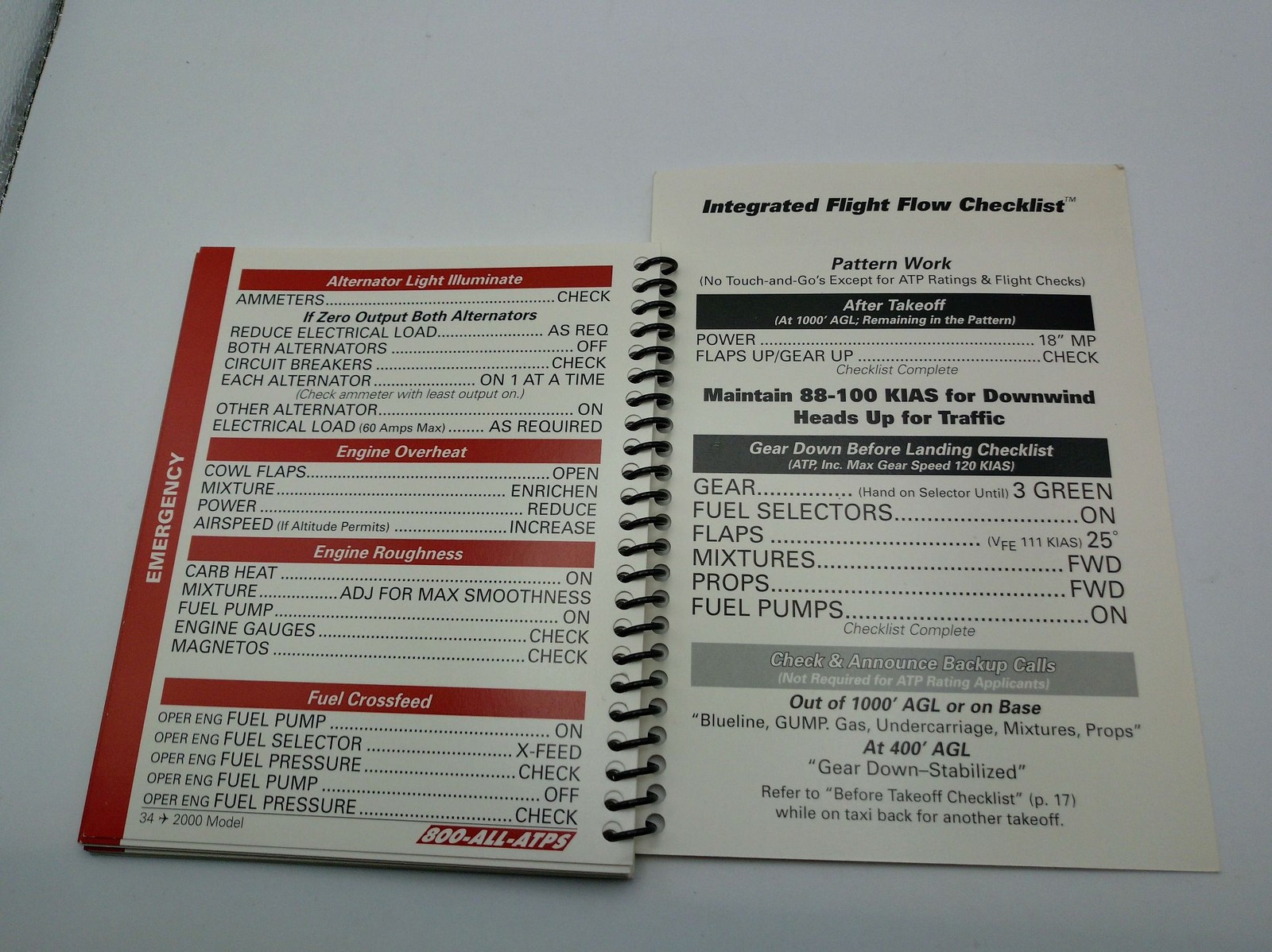ATP Piper Seminole Checklist GNS 430 Integrated Flight Flow Checklist 2000 Pilot