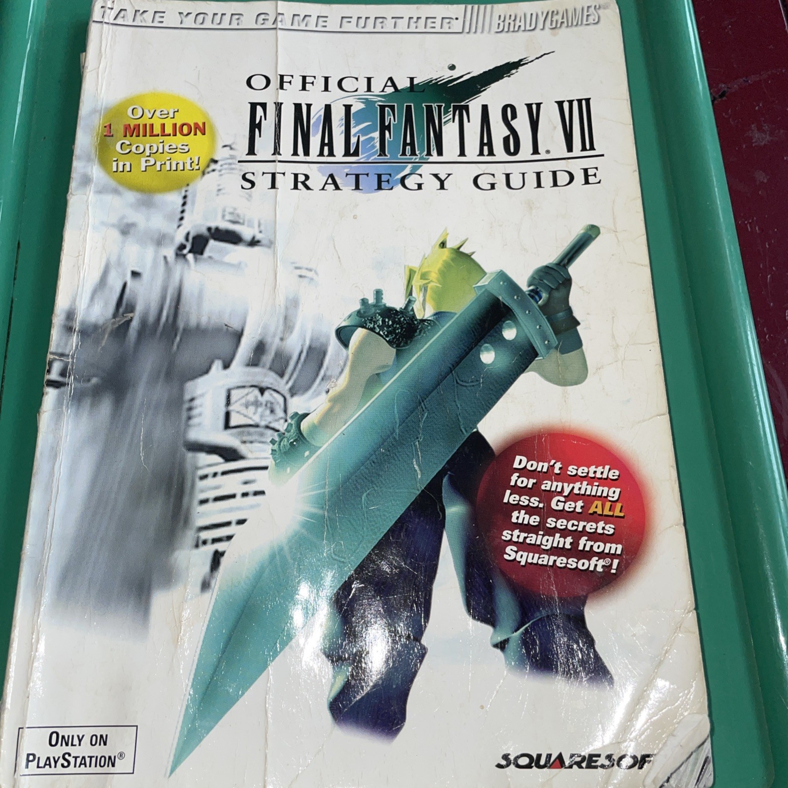 FINAL FANTASY VII BRADY GAMES STRATEGY GUIDE VERY RARE 1ST COVER! FF7