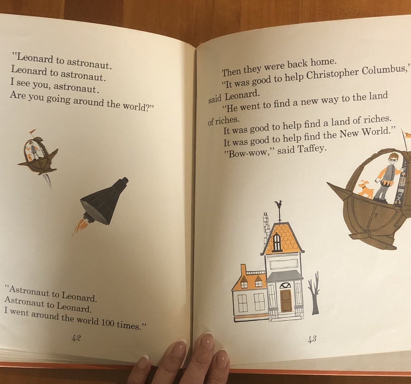 Leonard Discovers America Columbus Textbook Picture Book Vintage Classroom 1965