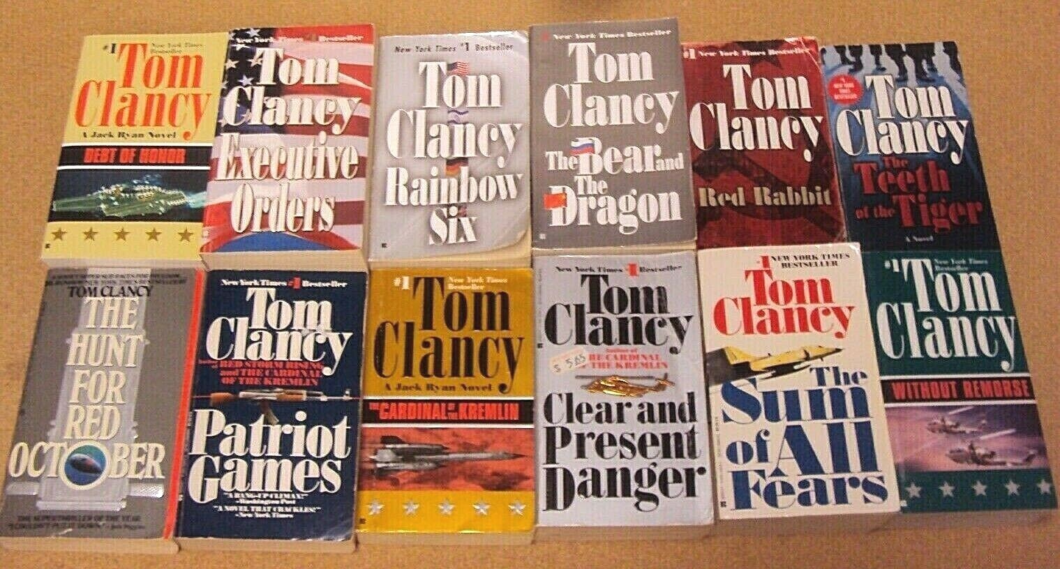 Lot 12 Tom Clancy PB Book All Jack Ryan Series #1-12