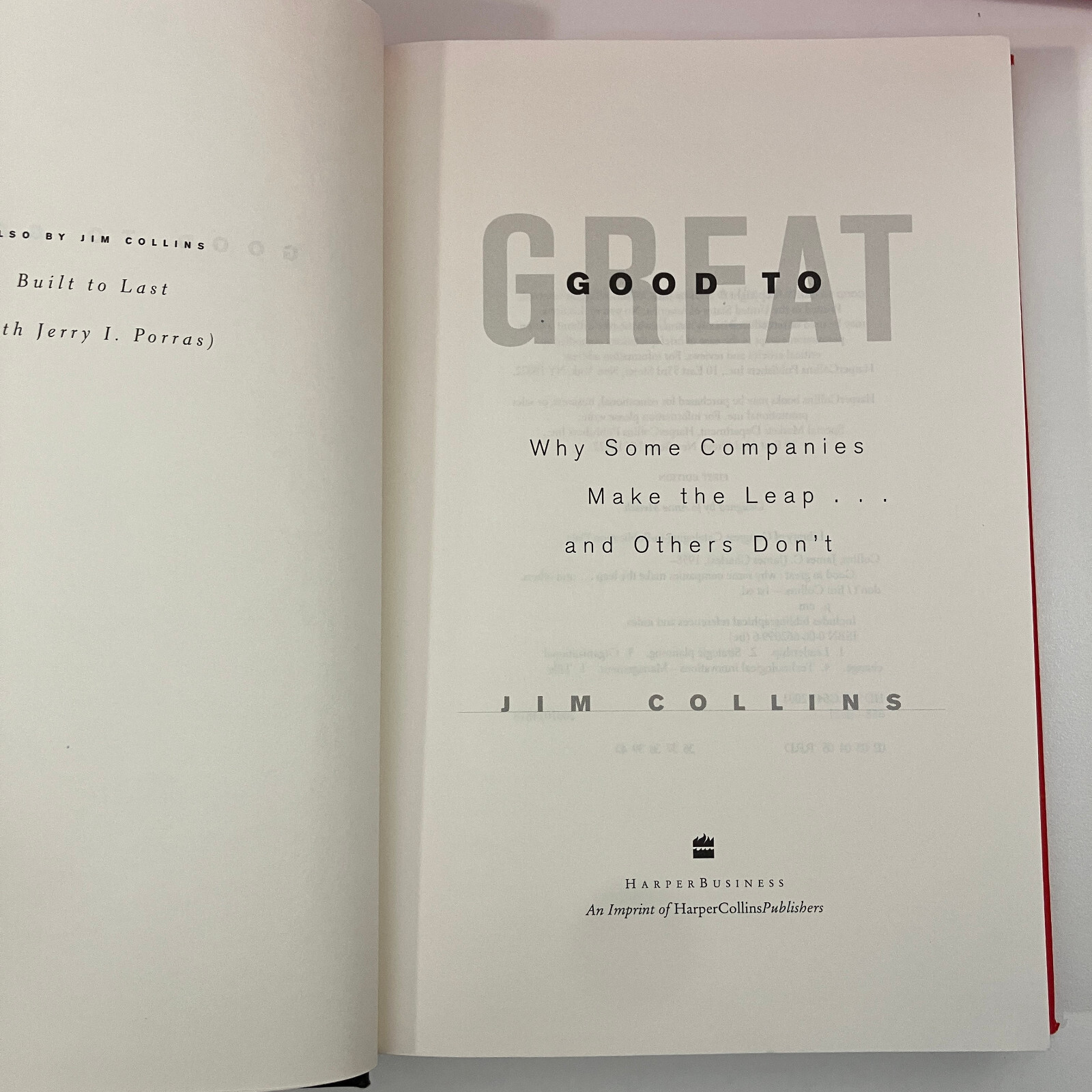 Jim Collins 10 Good to Great HCDJ Book Lot Harper Collins Business Management