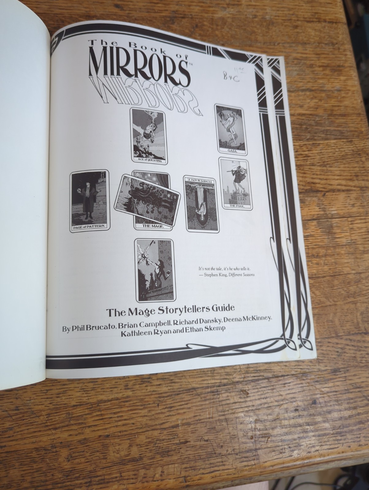 Book of Mirrors Mage Storyteller Gd *OP (Mage – The Ascension) RPG