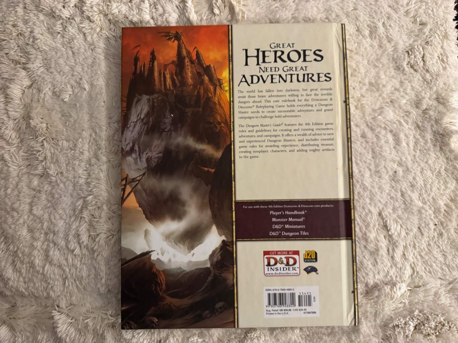 DUNGEONS AND DRAGONS DUNGEON MASTER’S GUIDE 4TH EDITION HARDCOVER BOOK