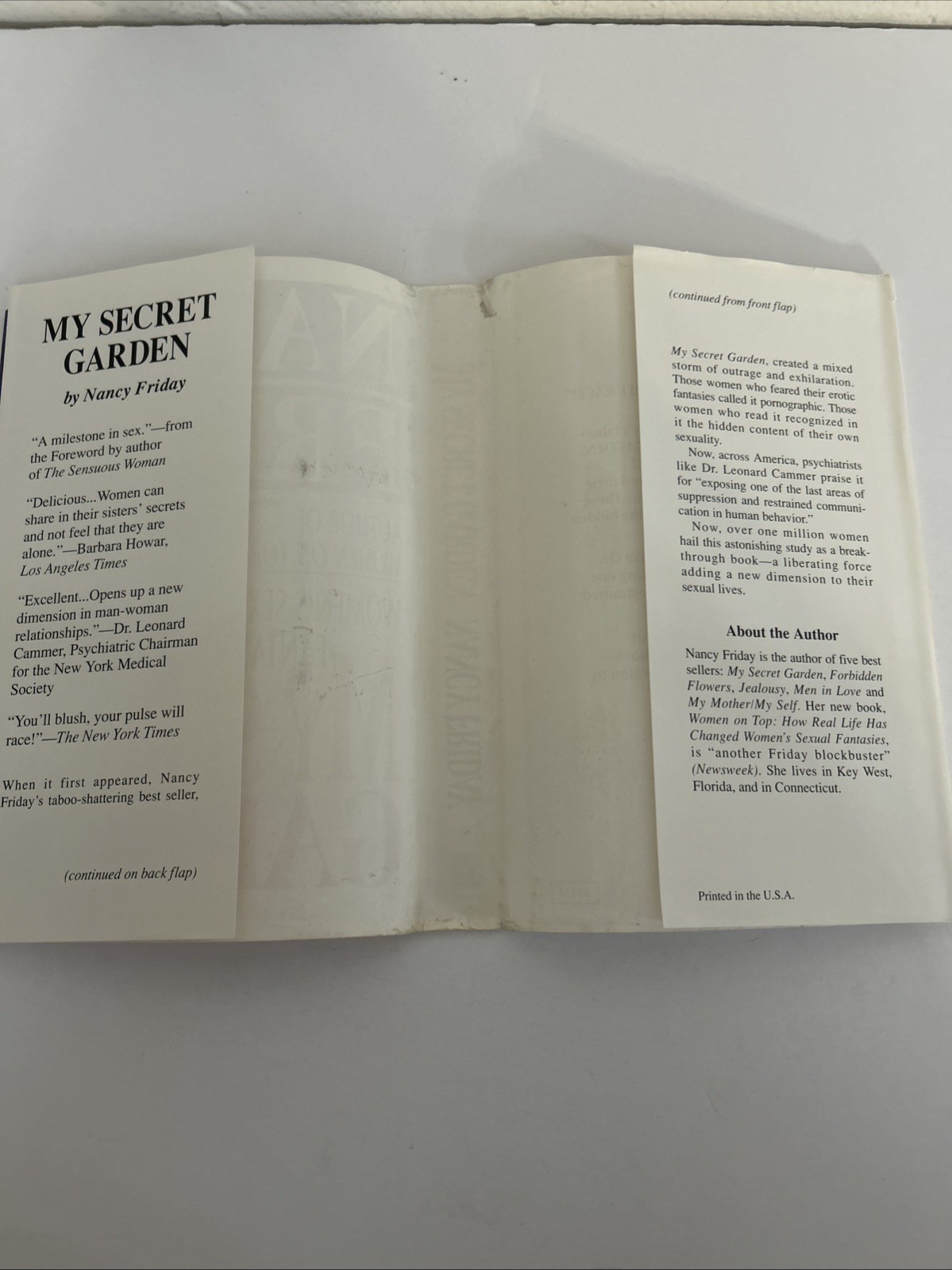 My Secret Garden: Women’s Sexual Fantasies by Nancy Friday (c 1973, Hardcover)