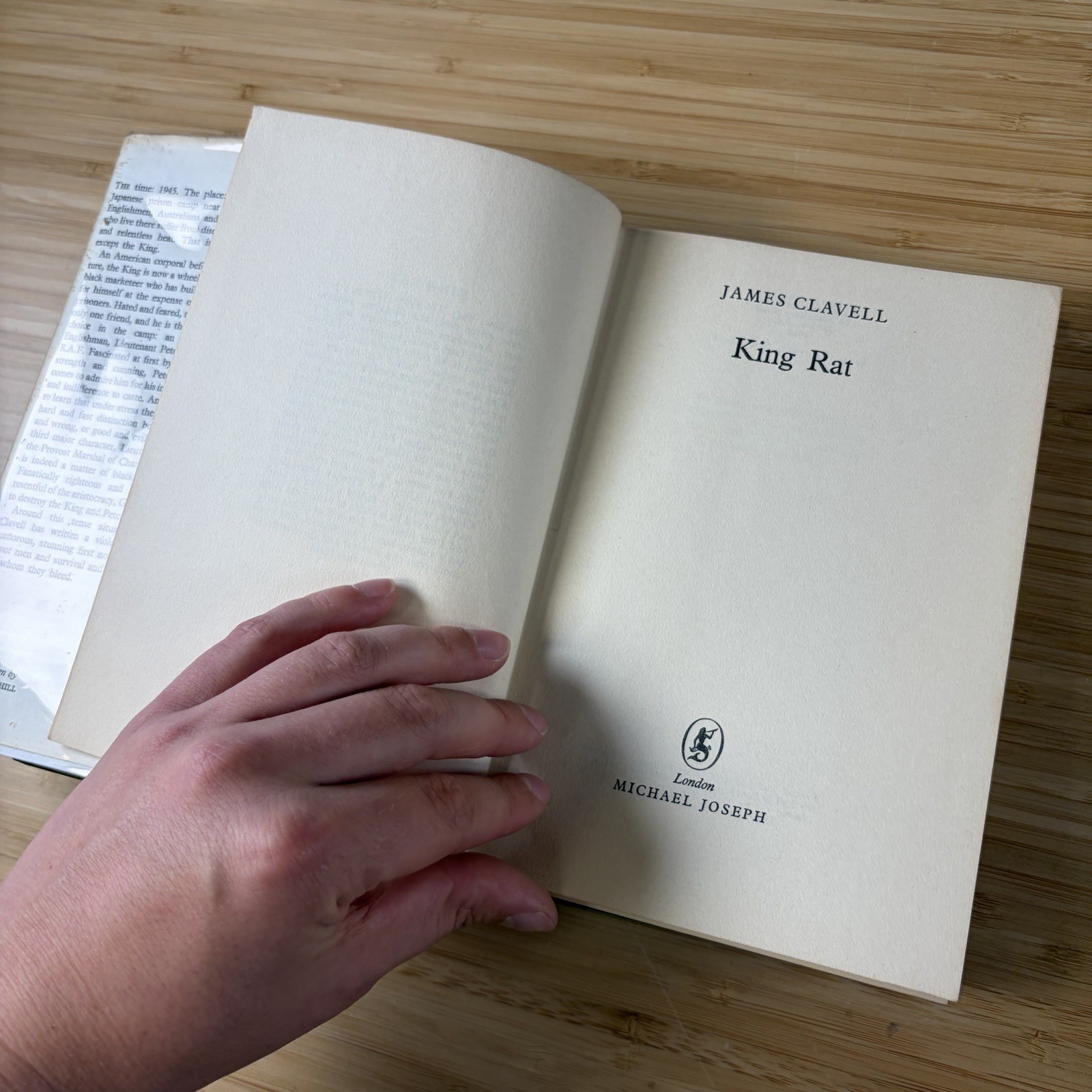 James Clavell KING RAT Ist UK Edition 1963 DJ