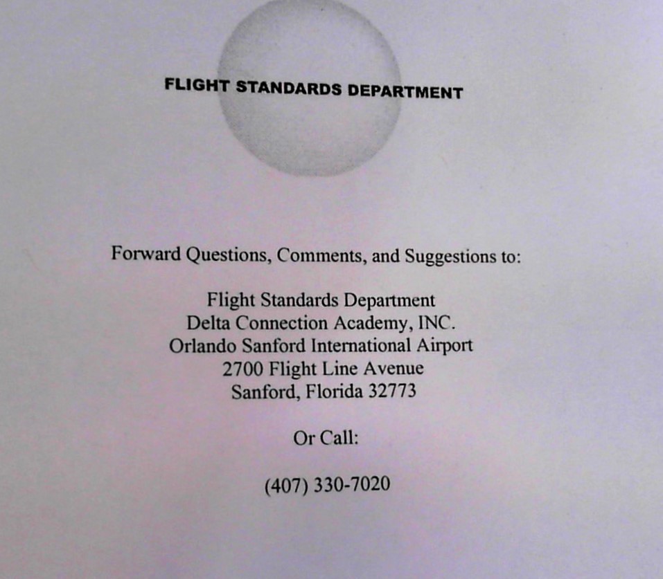 Delta Connection Academy Operations Manual, Ring Bound, 2007 in good condition