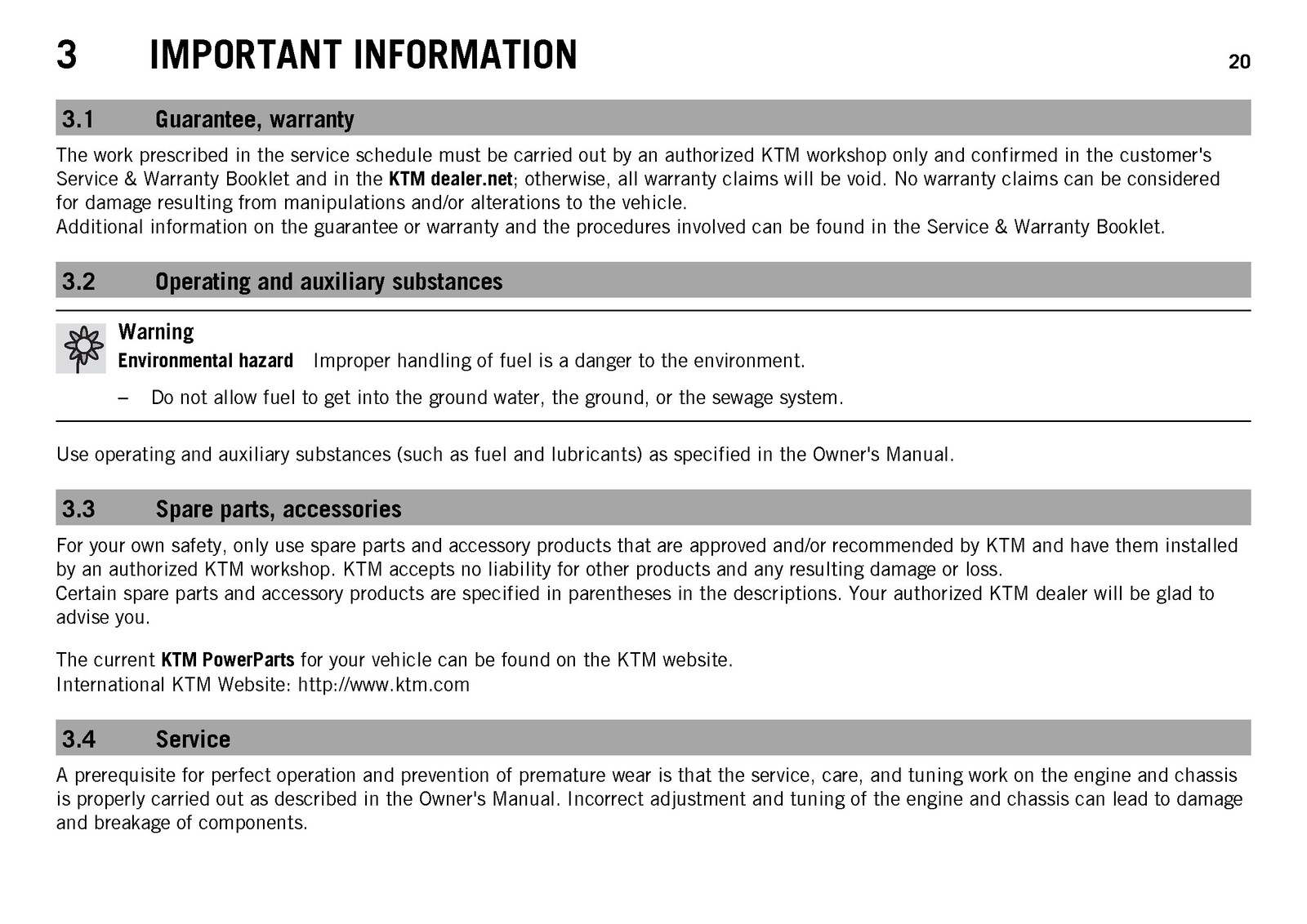 KTM 690 Enduro R USA Owners Manual 2014 – STEEL WIRE BOUND – PROTECTIVE COVERS
