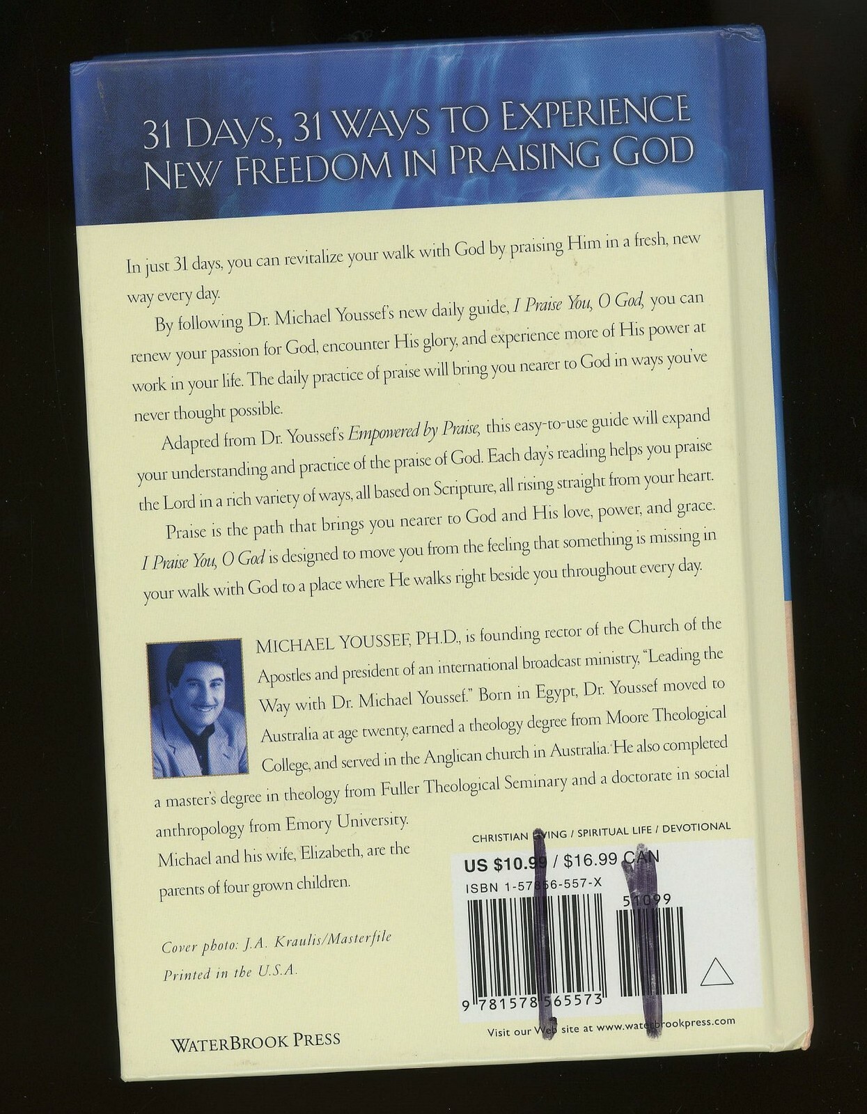 I Praise You O GOD Hard Cover Book by Michael Youssef, PH.D. 105 pages