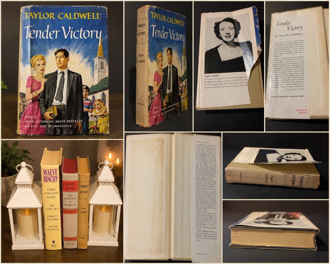 Vintage Hardcover Book Bundle Edna Ferber Maeve Binchy Taylor Caldwell Classics