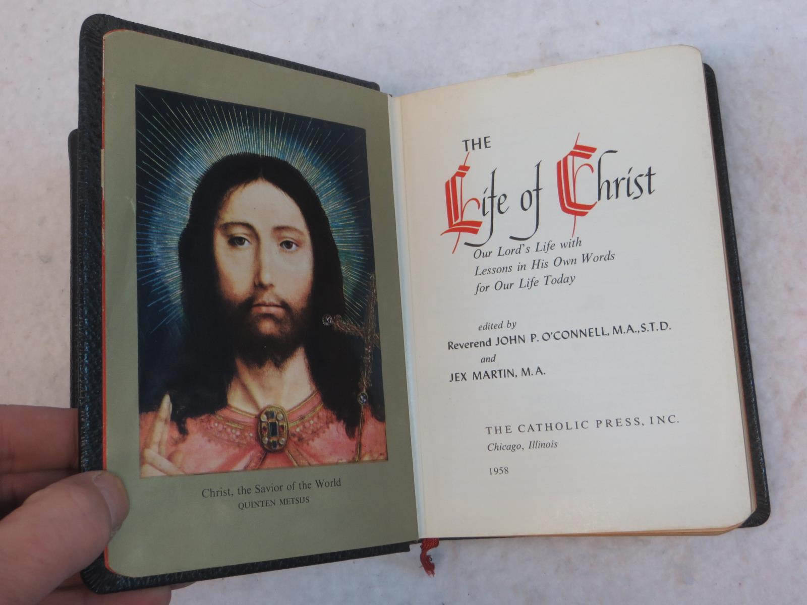 Lot 2 THE LIFE OF CHRIST & THE CATHOLIC MISSAL 1958 The Catholic Press Leather