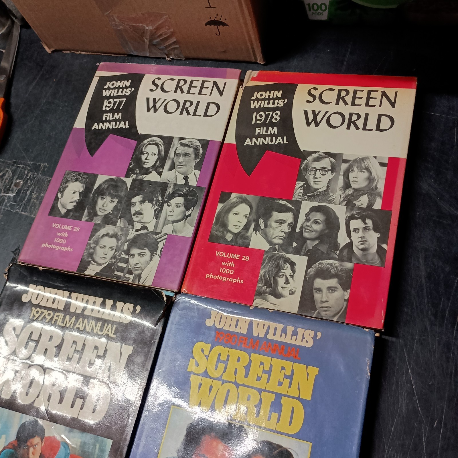 Screen & Theatre World John Willis 1970s Era (10 Book Lot) HCDJ Jackets w/ Wear