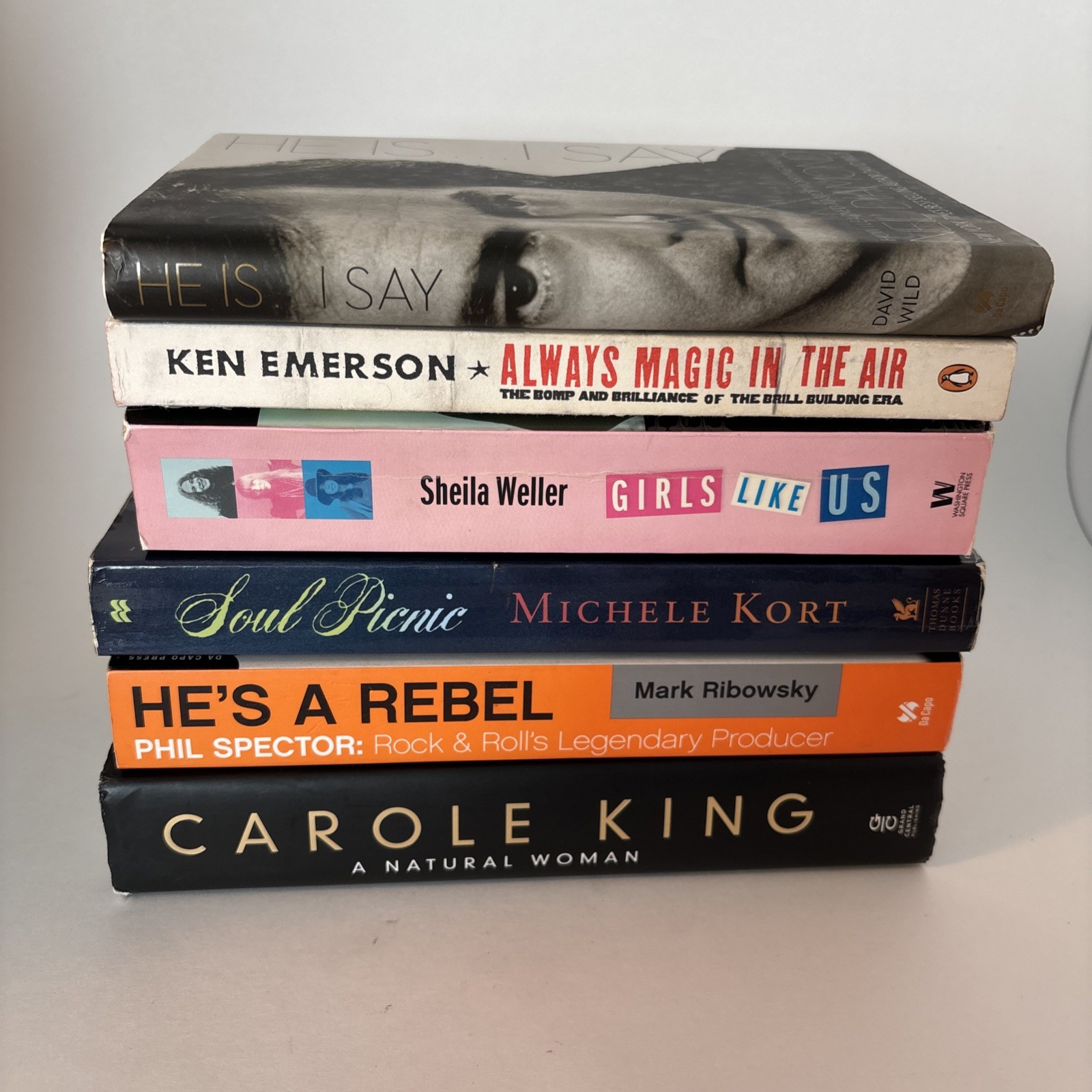 Carol King/Neil Diamond/Laura Nyro/Phil Spector-60s Brill/Rock Music-Book Lot/6