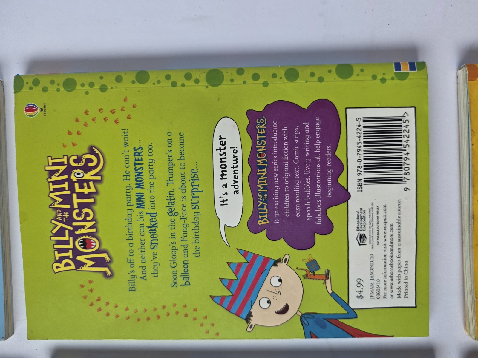 Usborne Billy And The Mini Monsters Books by Zanna Davidson- Lot of 9 VGC PB