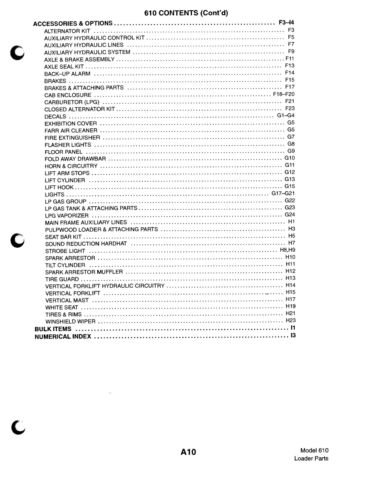 BOBCAT 610 Parts Manual 1999 – STEEL WIRE BOUND – PROTECTIVE COVERS