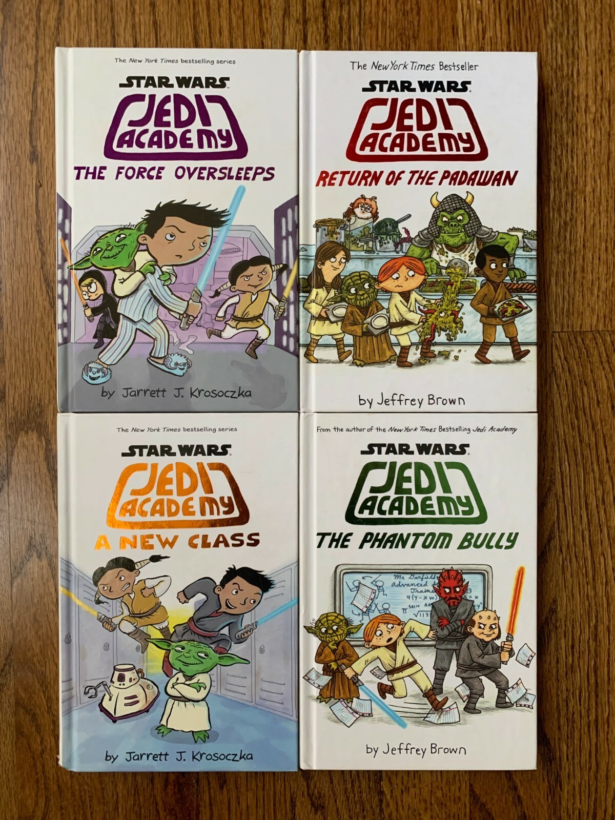 Lot Of 4 Star Wars Jedi Academy Books Jeff Brown Hardcover 