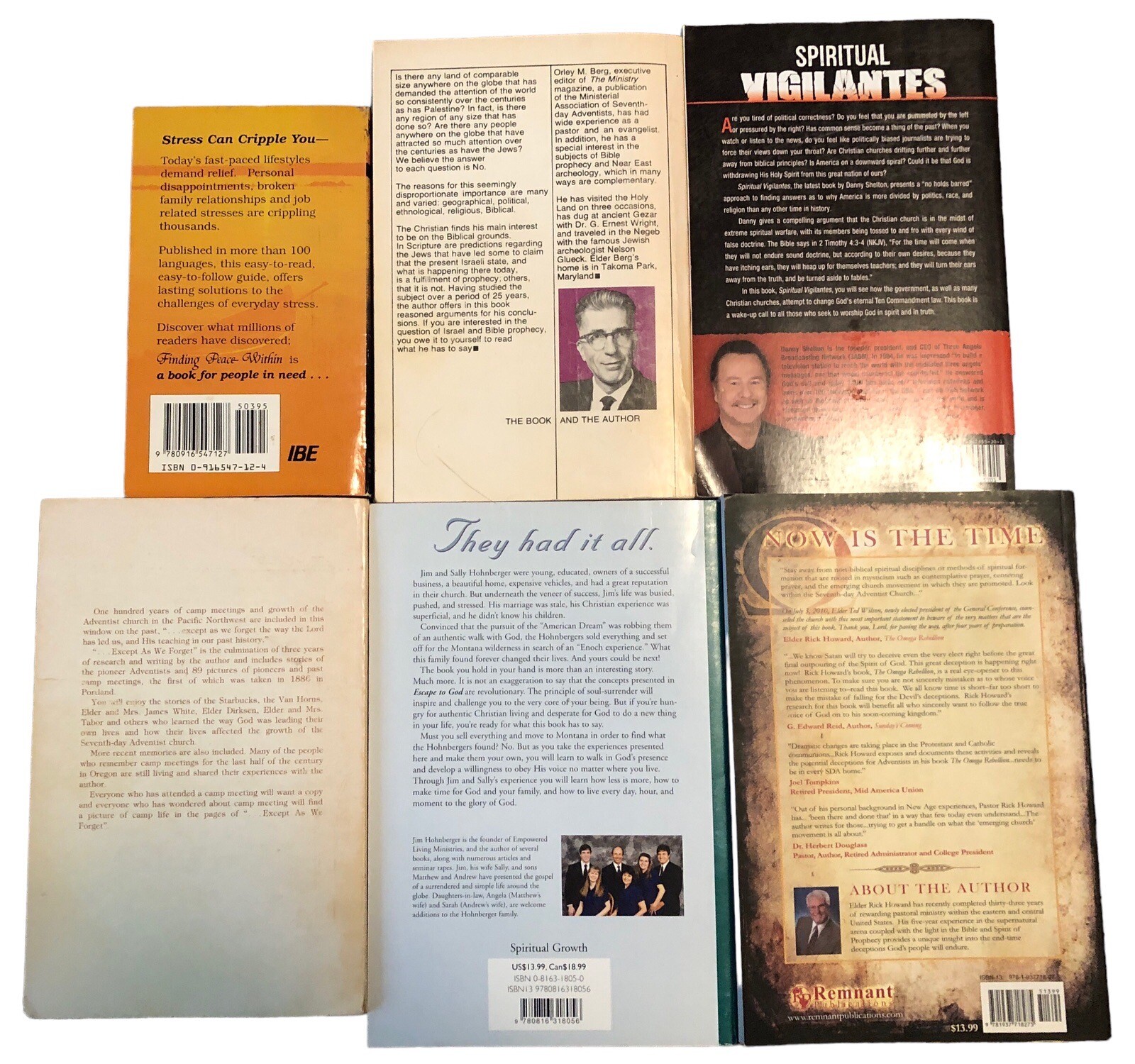 Lot of 6 Assorted Seventh-day Adventist PB Books Christian Reading