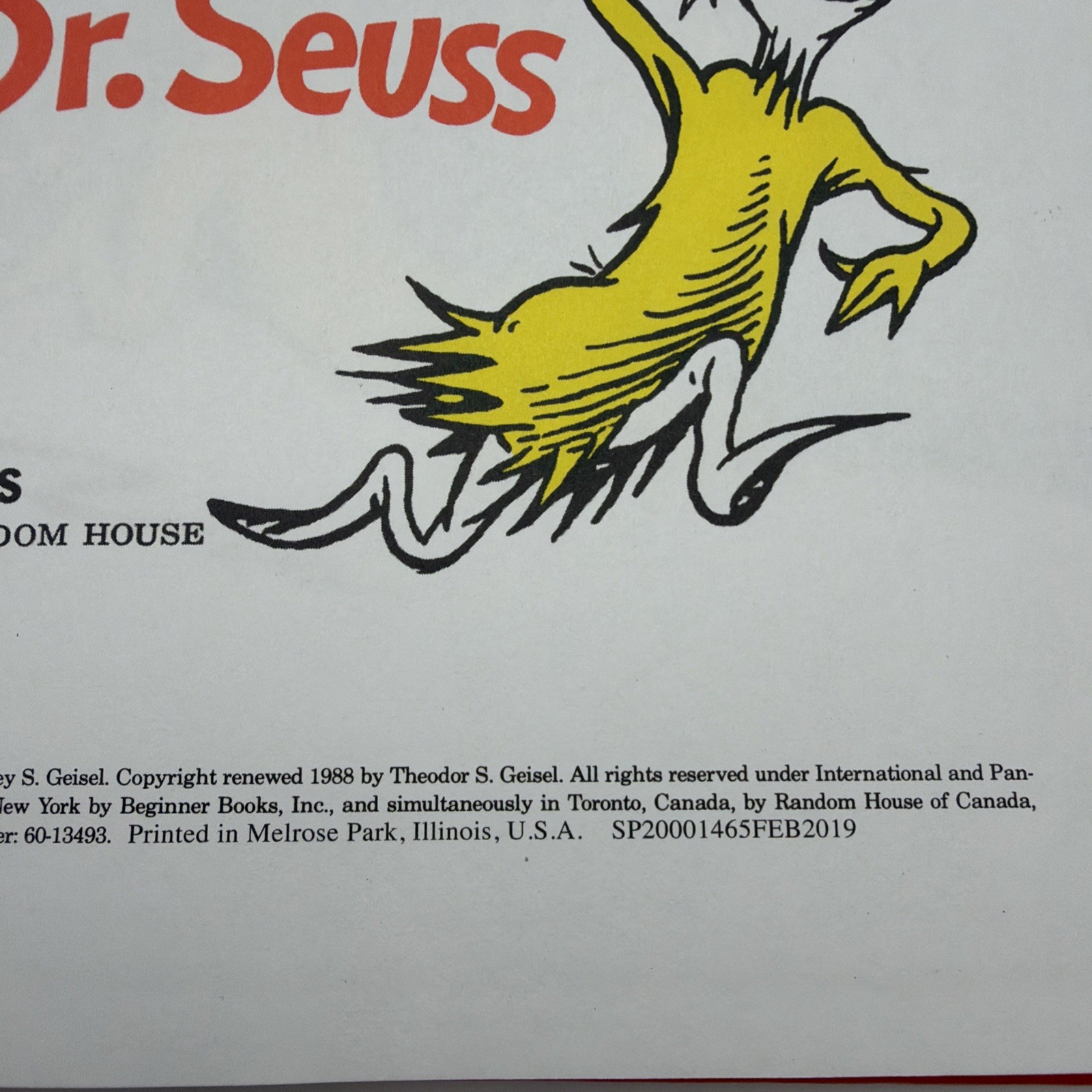 Green Eggs and Ham By Dr Seuss 1960 1st Edition – Excellent Condition