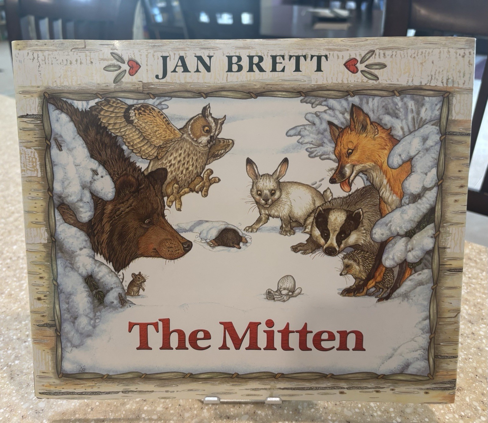 The Mitten Jan Brett HARDCOVER Signed Bookplate Autographed Childrens Book