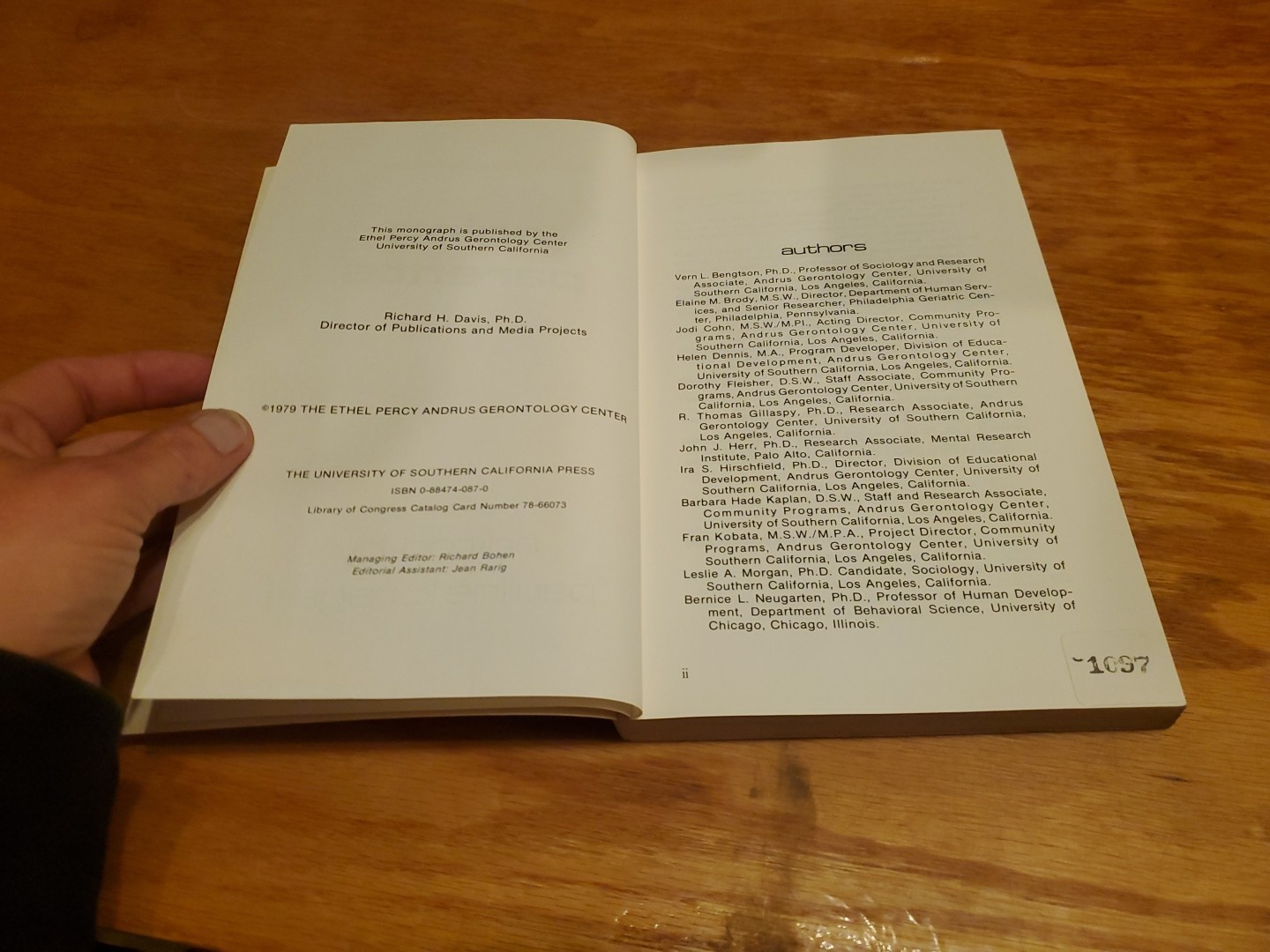 Aging Parents by Pauline K. Ragan 1979 PB Ethel Percy Andrus Gerontology Clinic