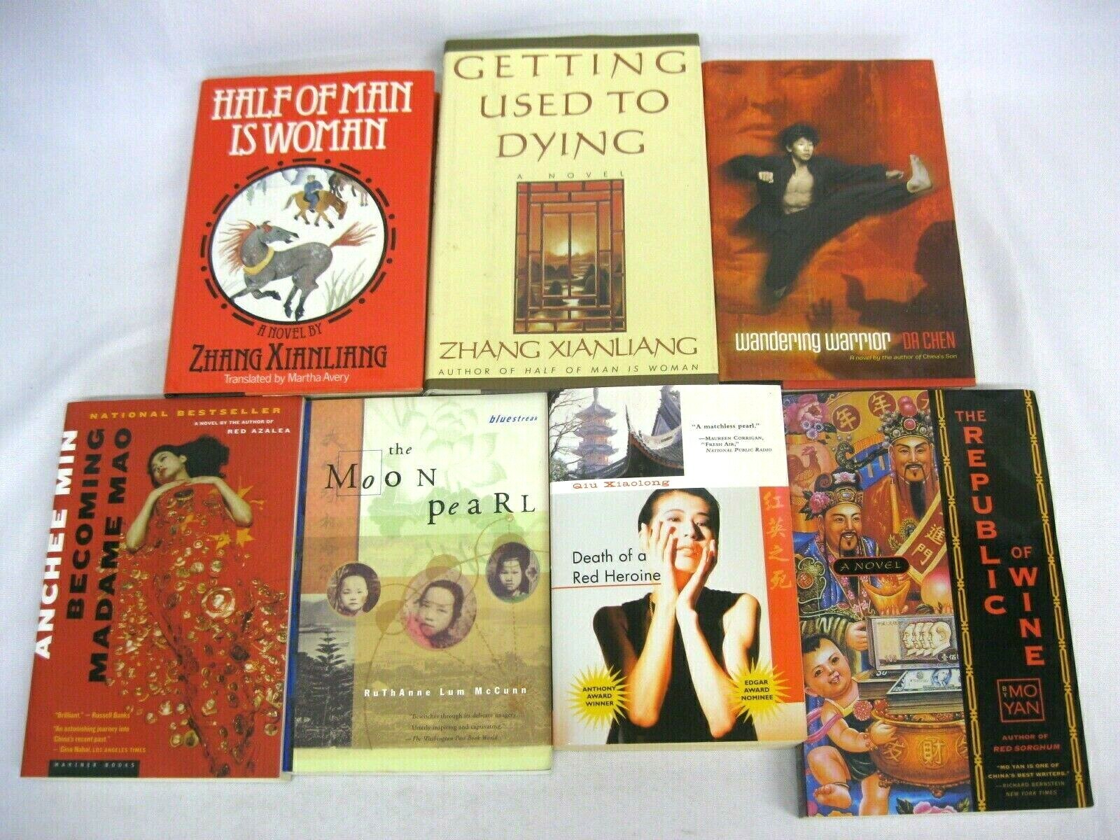 Chinese Novels Fiction 7 Books Xiaolong Zhang Xianliang Moon Pearl Anchee Min
