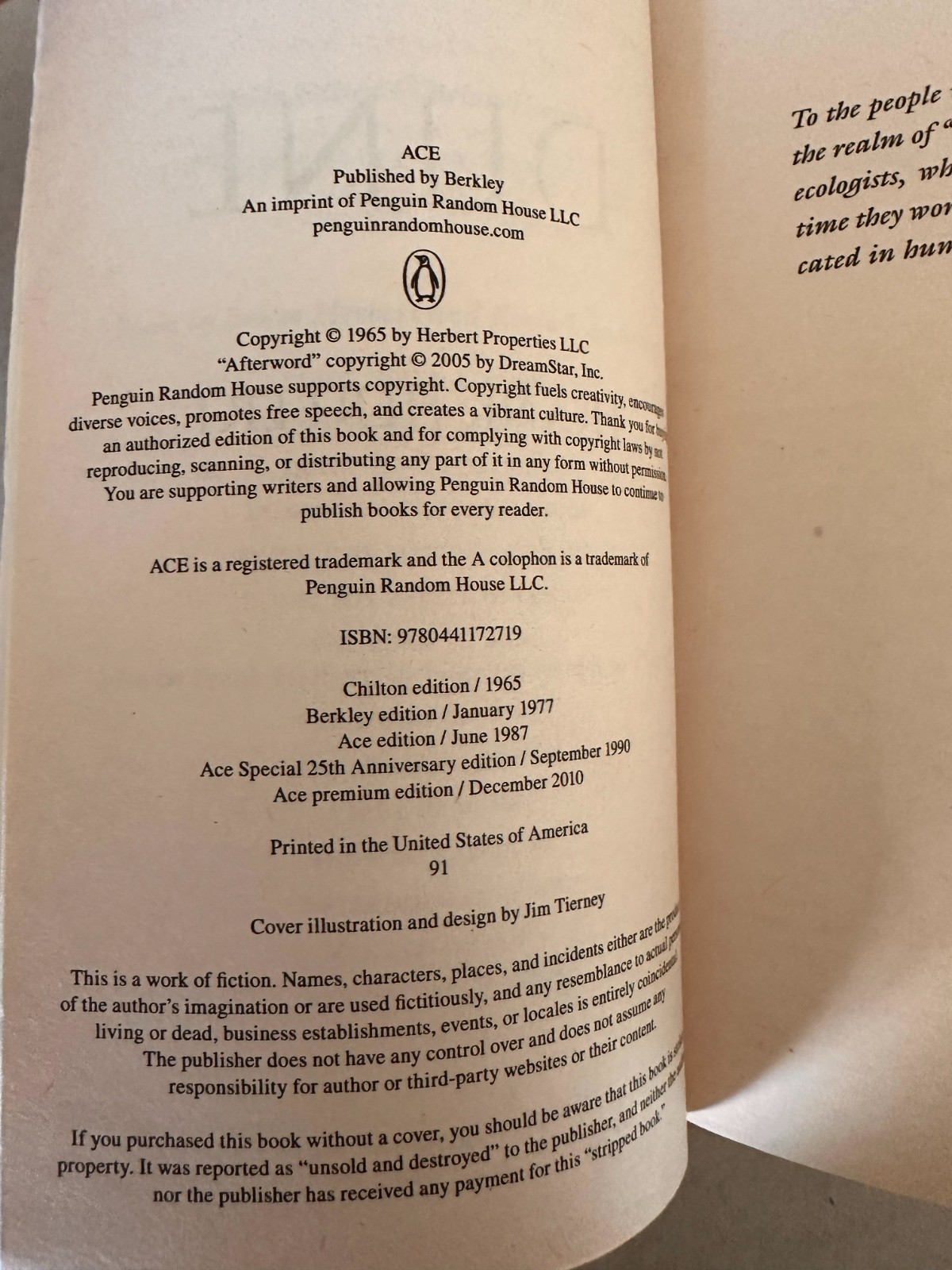 Dune by Frank Herbert Paperback 1990