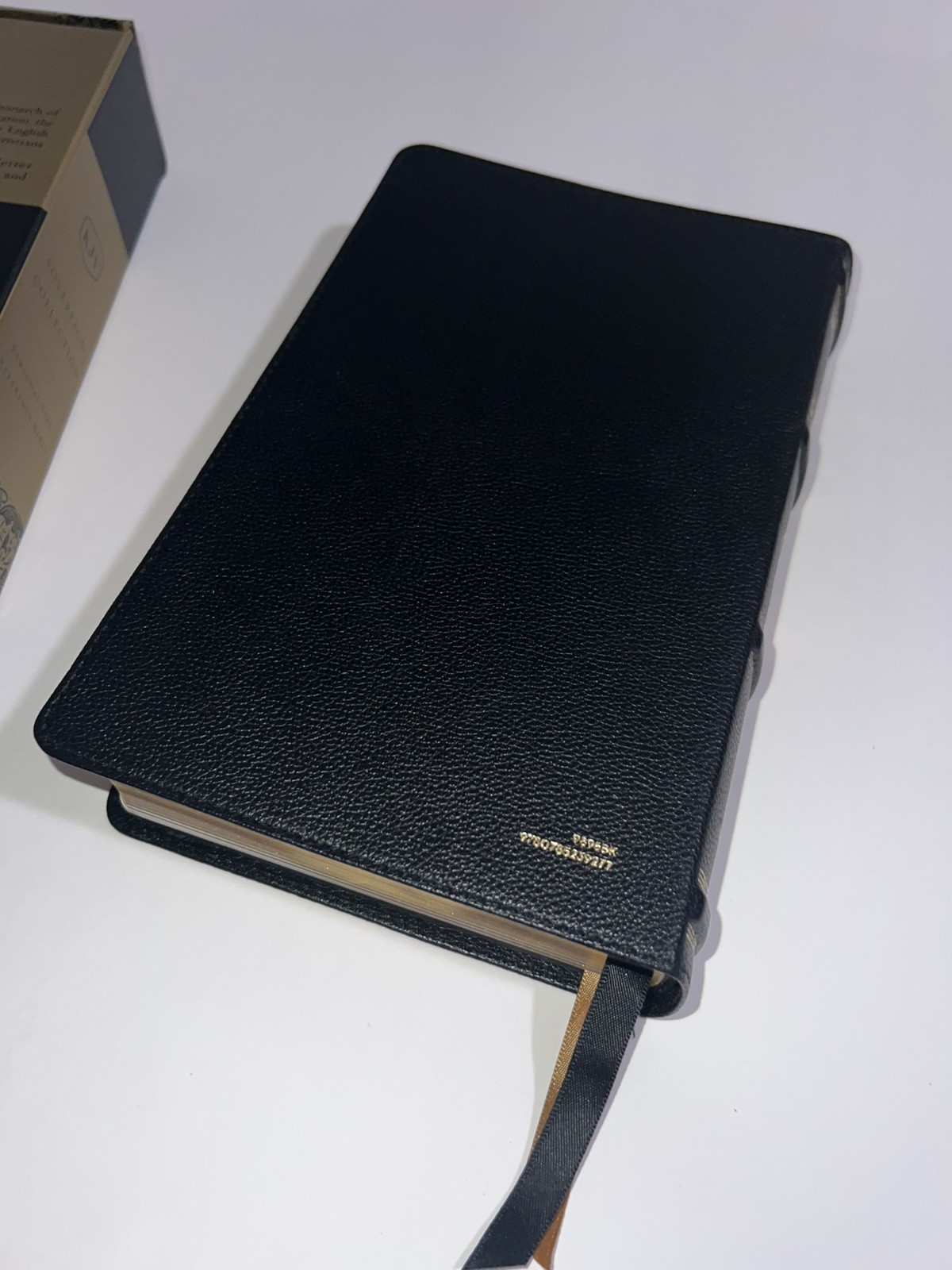 KJV Holy Bible Personal Size Sovereign Collection Black Leather by Thomas Nelson