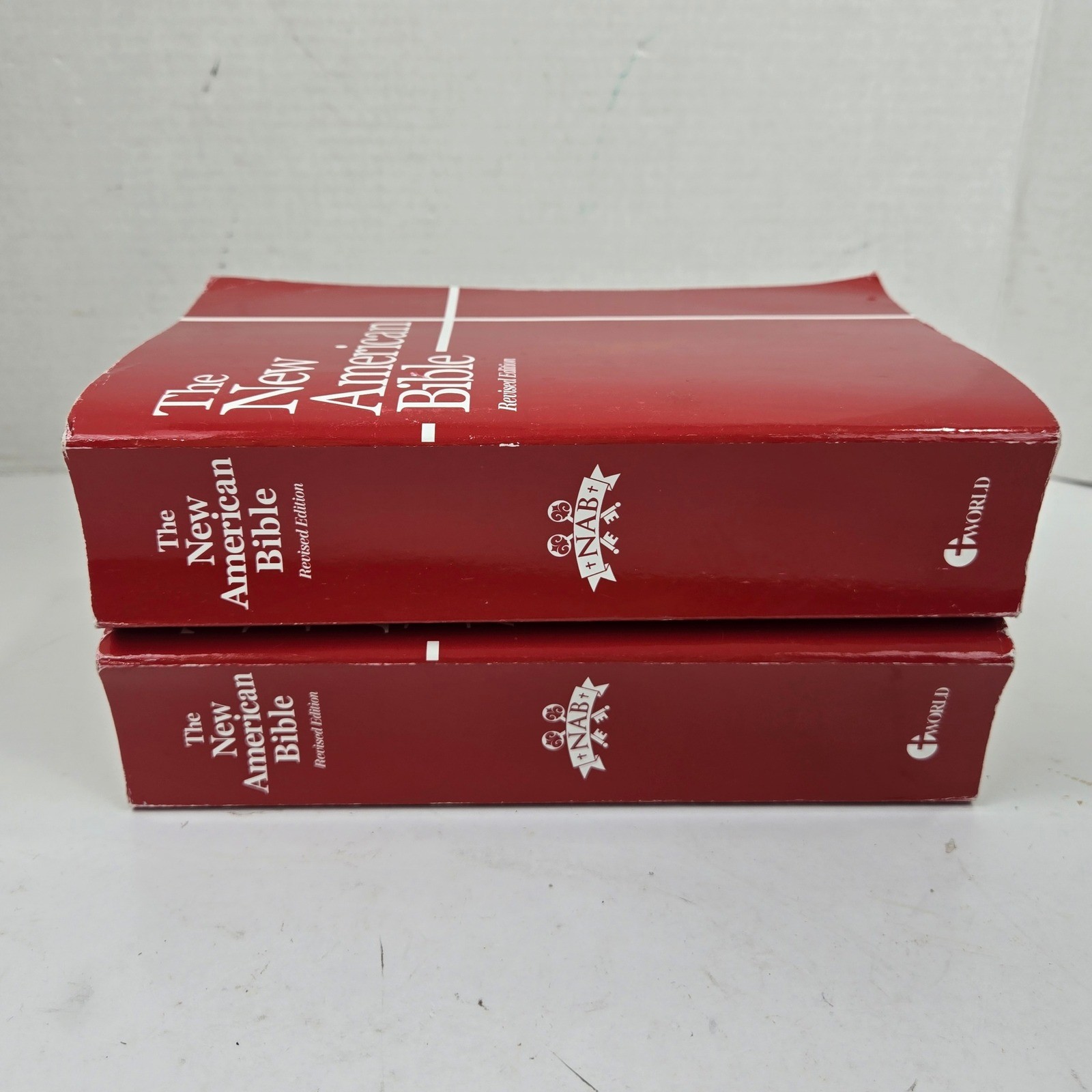 Lot of 2 The New American Bible Revised Edition NABRE World Catholic Press Red