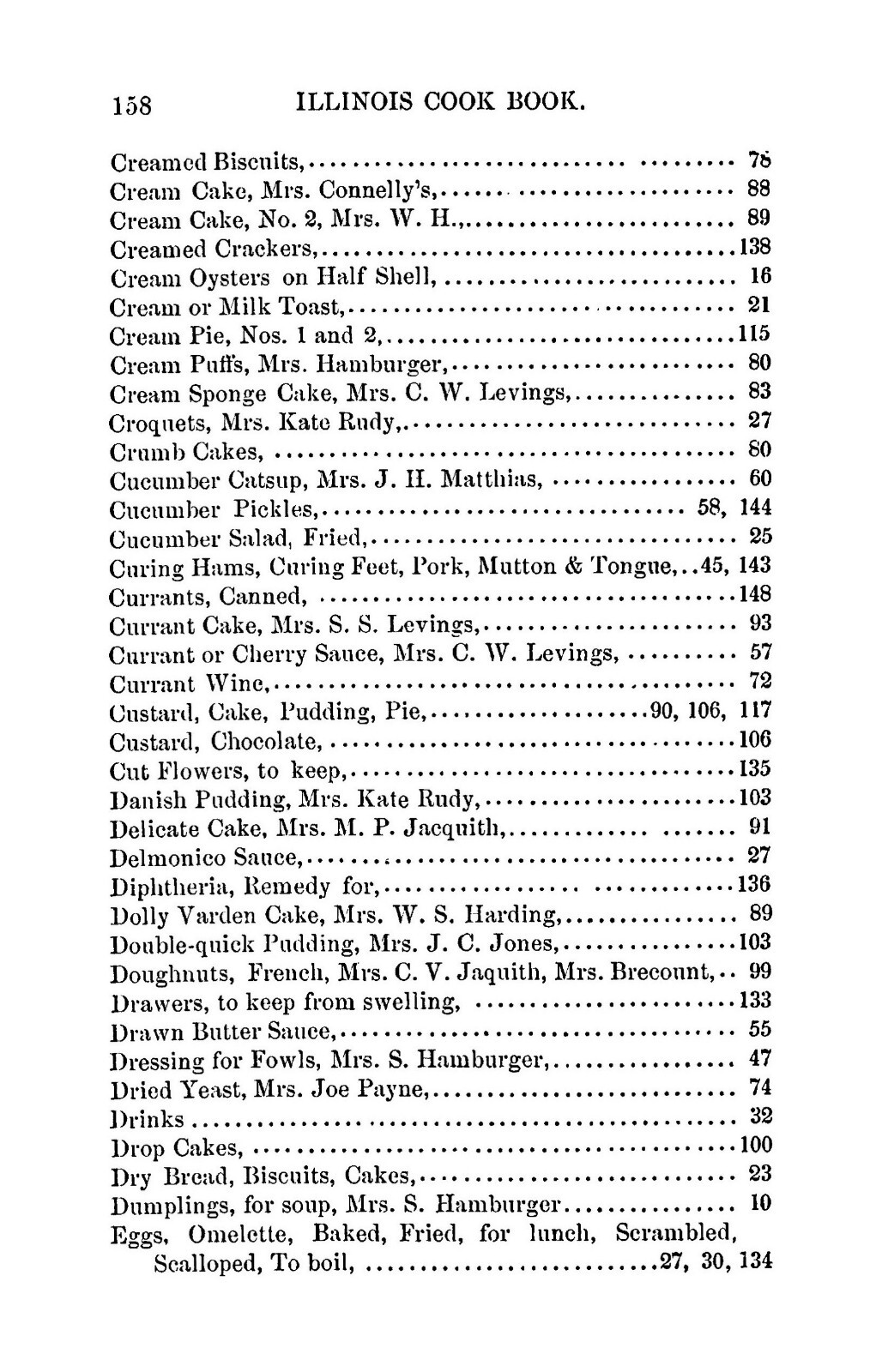 “1881” The Illinois Vintage Cook Book 164 Pages