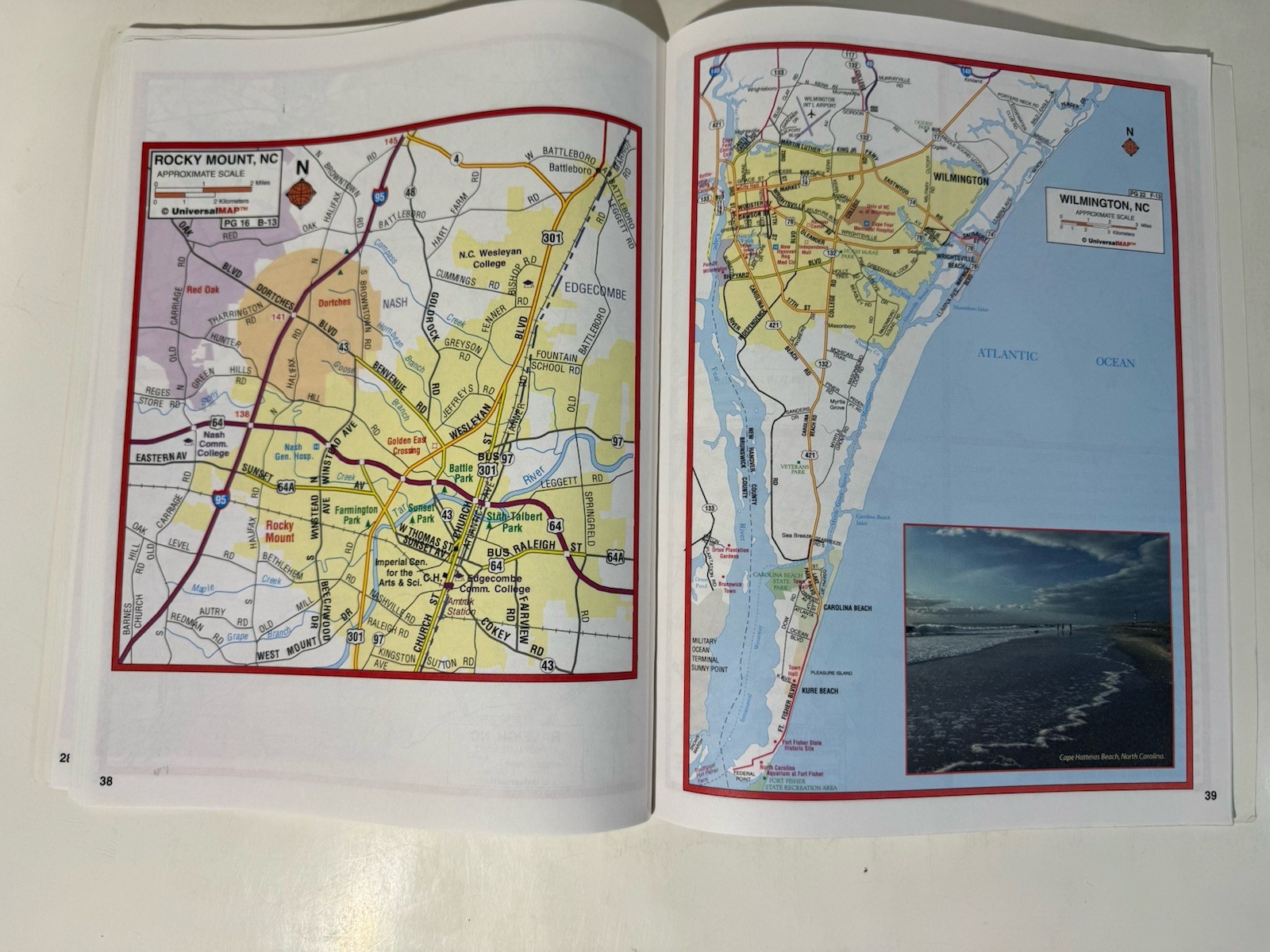 North & South Carolina Road Atlas 2004 Kappa Street Guide NC SC Universal Map