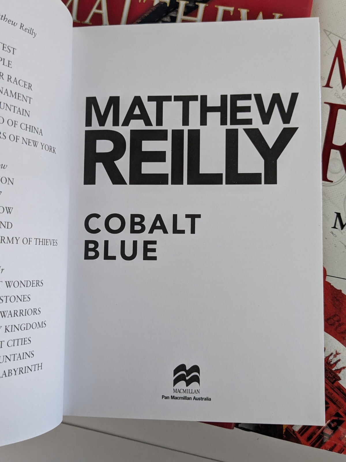 Matthew Reilly Hardcover x 3 Mr Einstein’s Secretary Great Zoo of China Cobalt