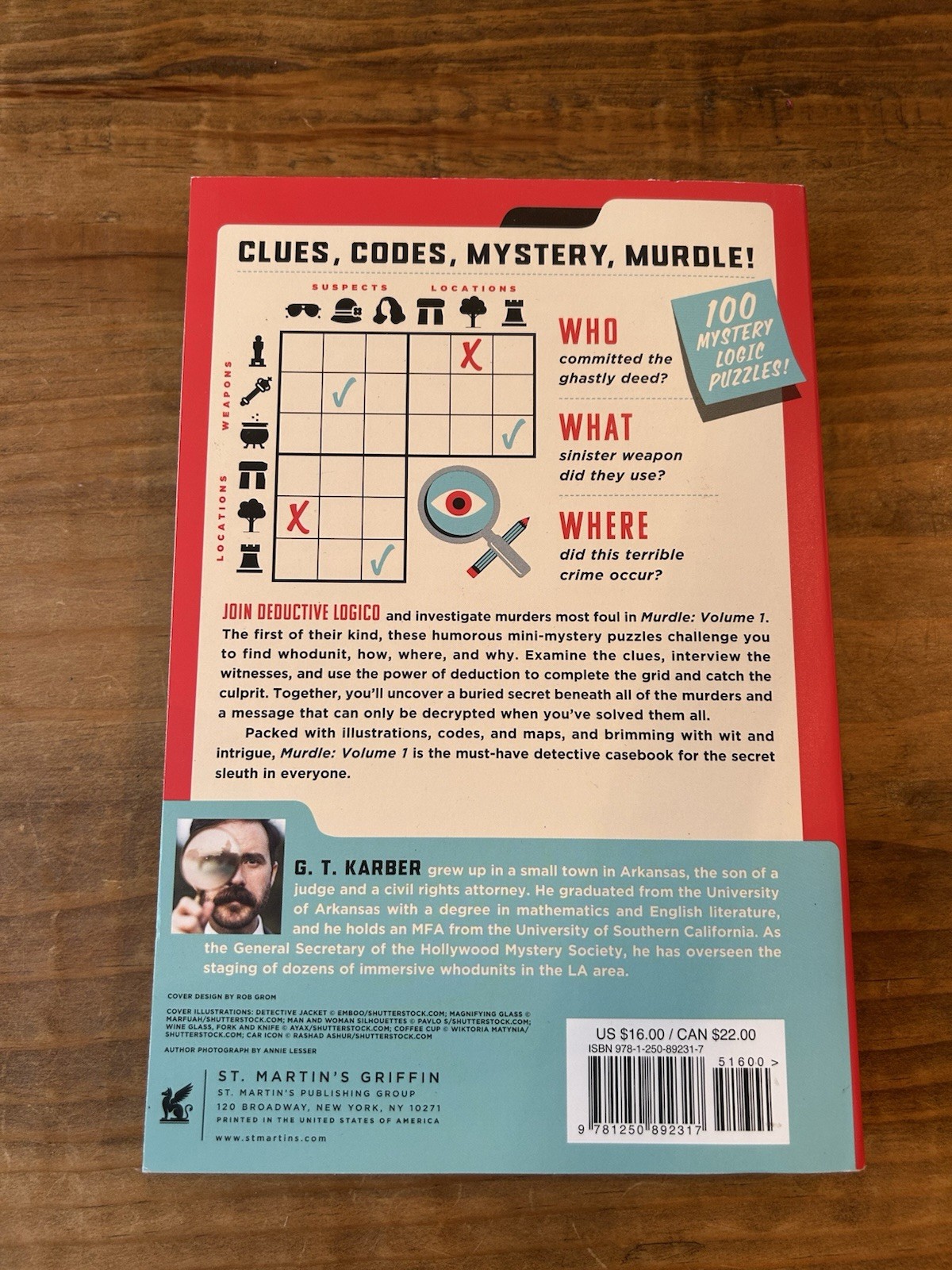 G. T. Karber Murdle Vol 1: 100 Logic & Deduction Mysteries Trade PB 2023