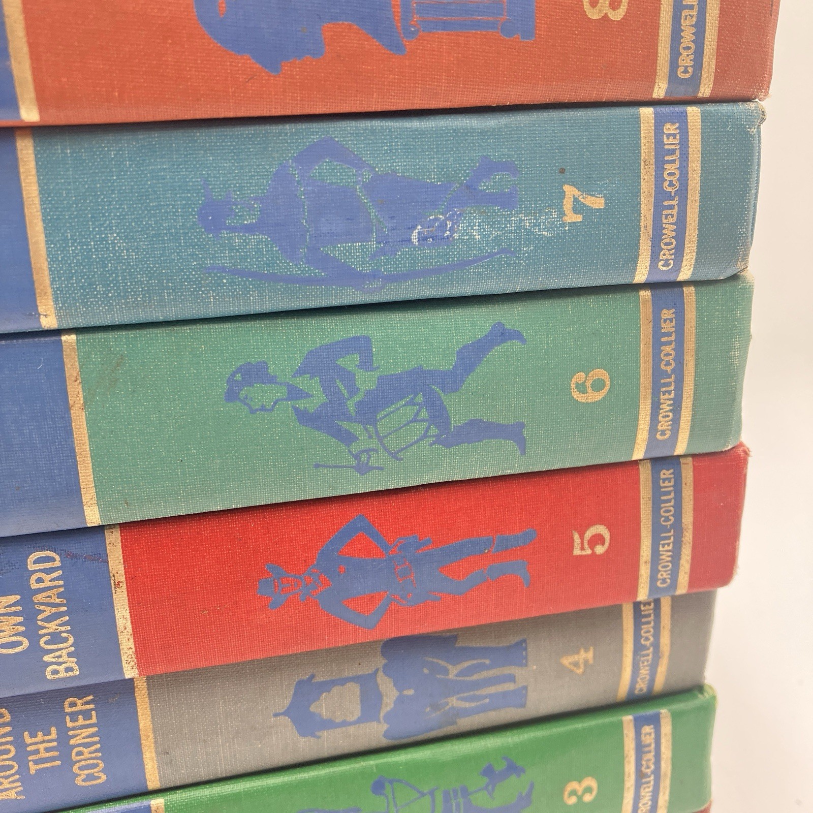 Vintage Collier Junior Classics Books 1-9 Set 1962 Kids Illustrated Decor