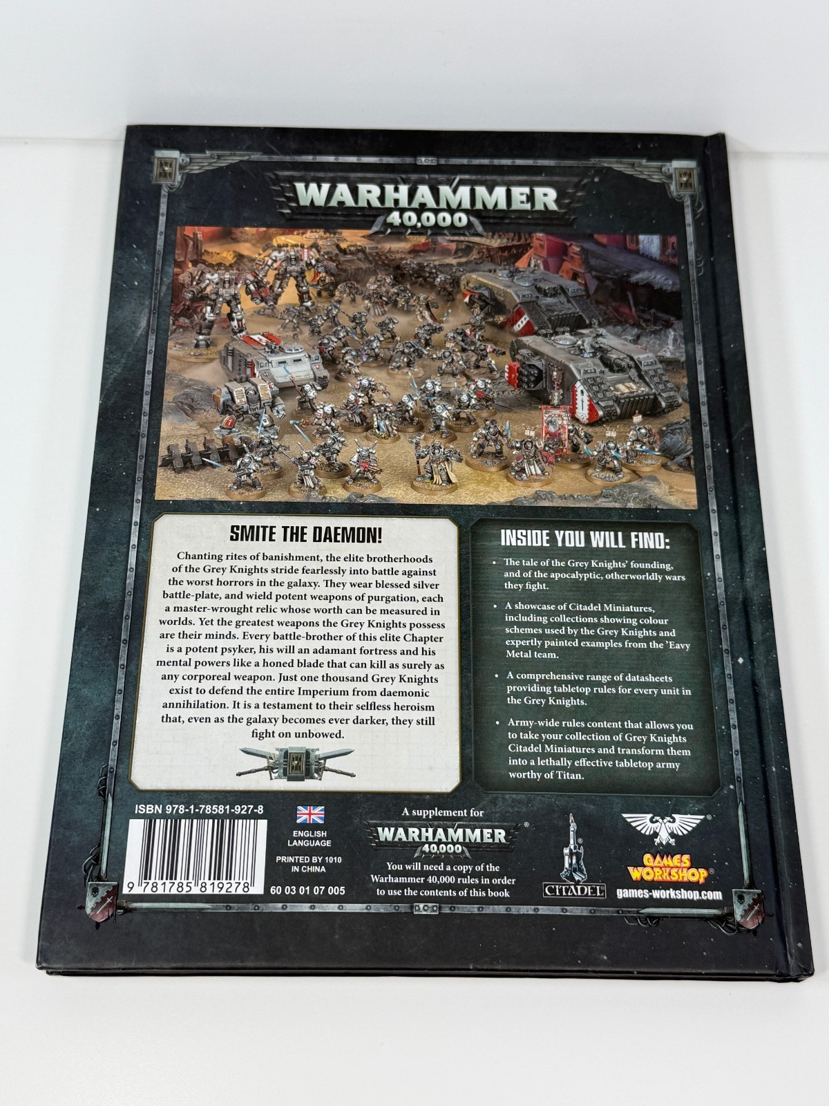 Warhammer 40,000 Codex Adeptus Astartes Grey Knights Hardcover