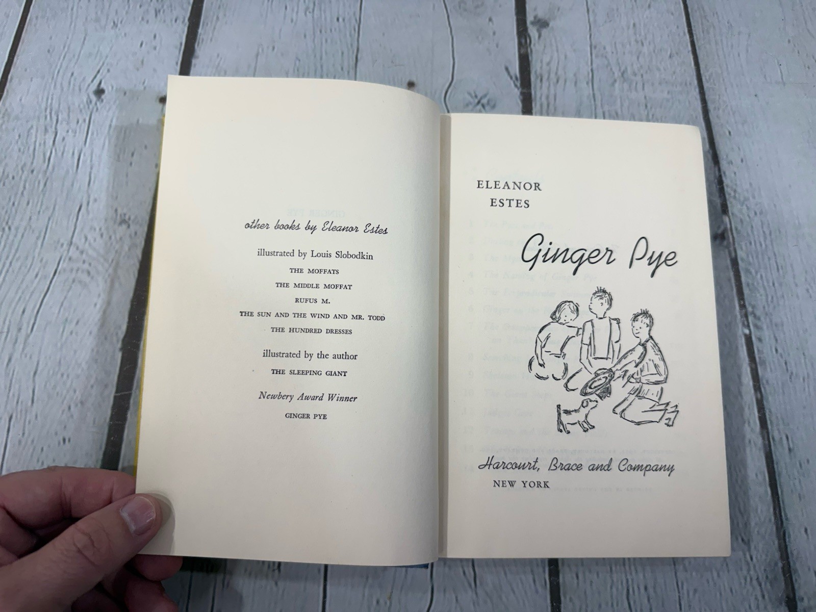Ginger Pye By Eleanor Estes Hardcover 1951 w/DJ Harcourt Brace & Company
