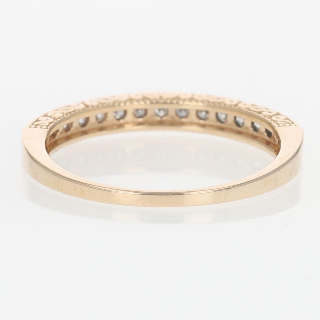 .17ctw Diamond Pavé Milgrain Scroll Wedding Band Ring 14k Rose Gold Size 7.25