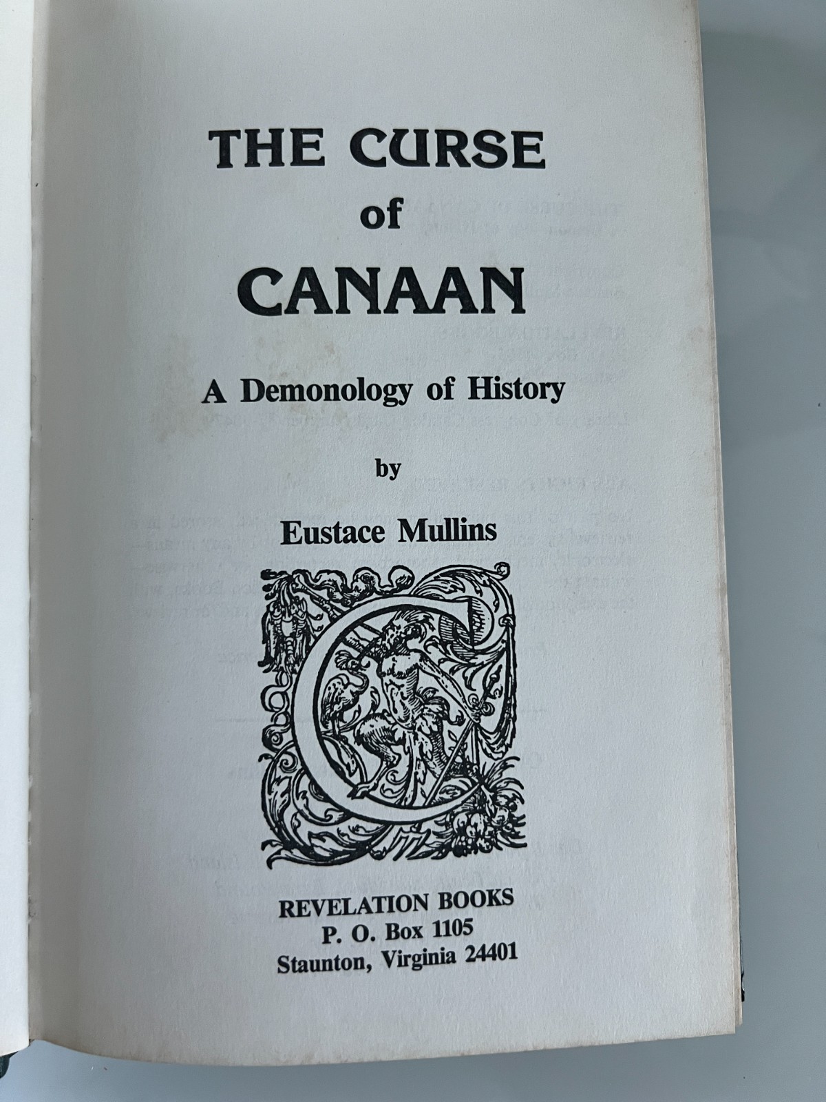 The Curse of Canaan: Hardcover 87 by Eustace Mullins
