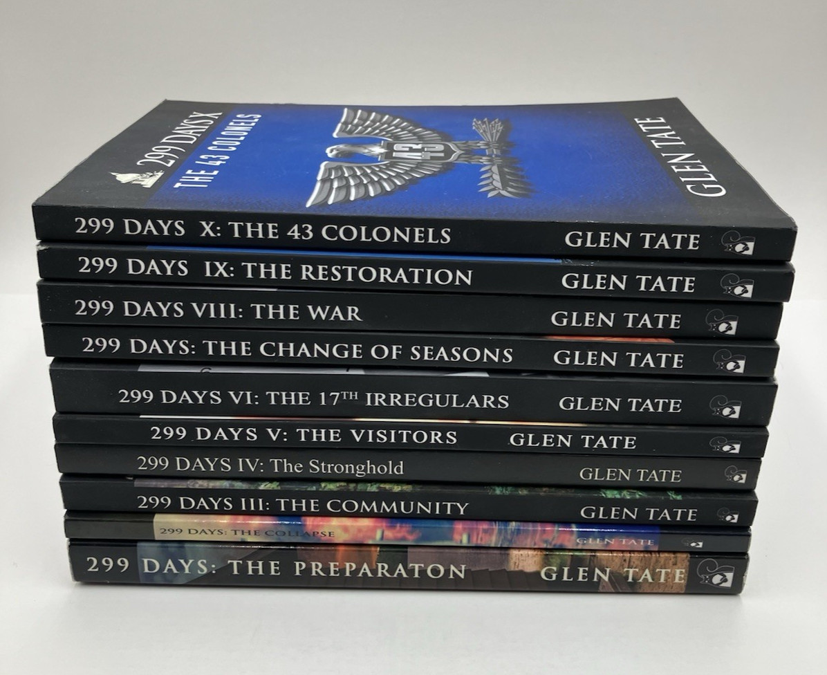 Lot of 10 Glen Tate 299 Days Series Paperbacks Prepper Thrillers Government