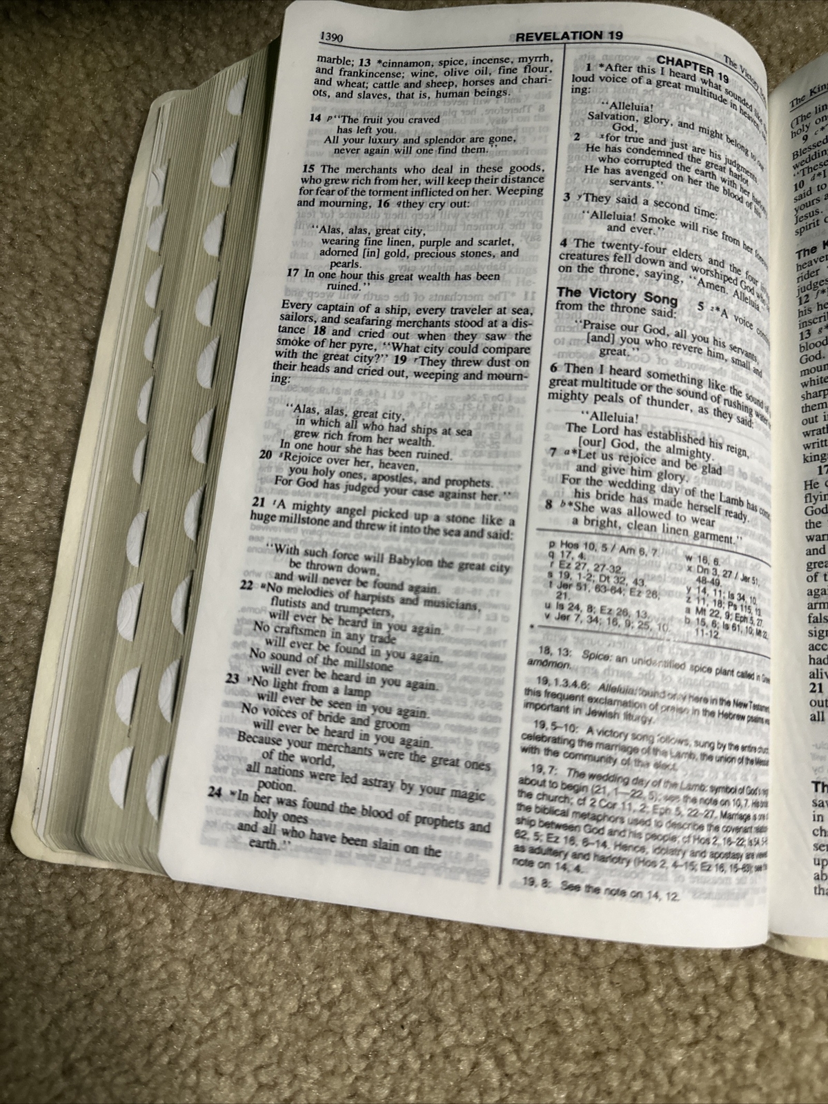 The New American Bible Catholic World Press w/ Tabs 1997 Ivory Faux Leather
