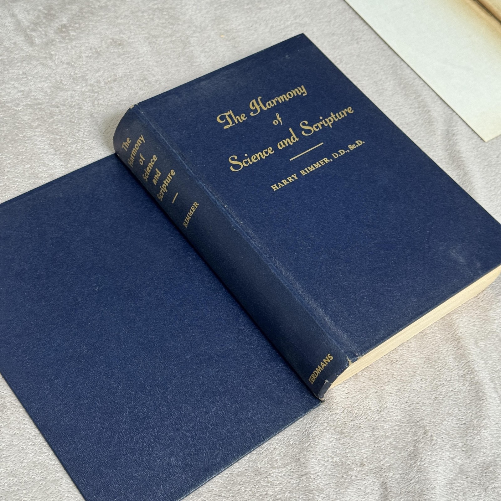 Vintage Harmony Of Science And Scripture Harry Rimmer Eerdmans 1952 HC DJ USA