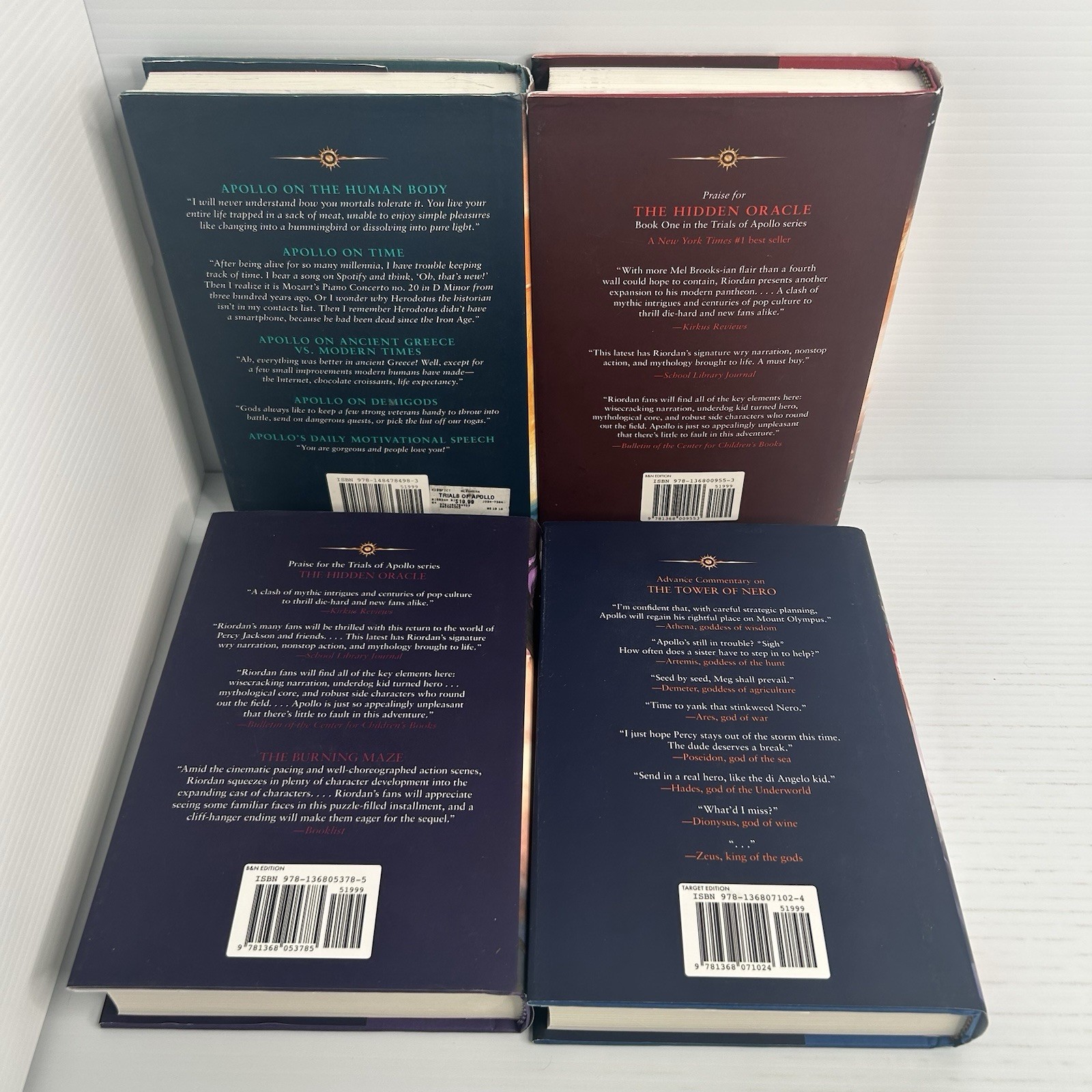 The Trials of Apollo series Near Complete set Rick Riordan 1 2 4 5