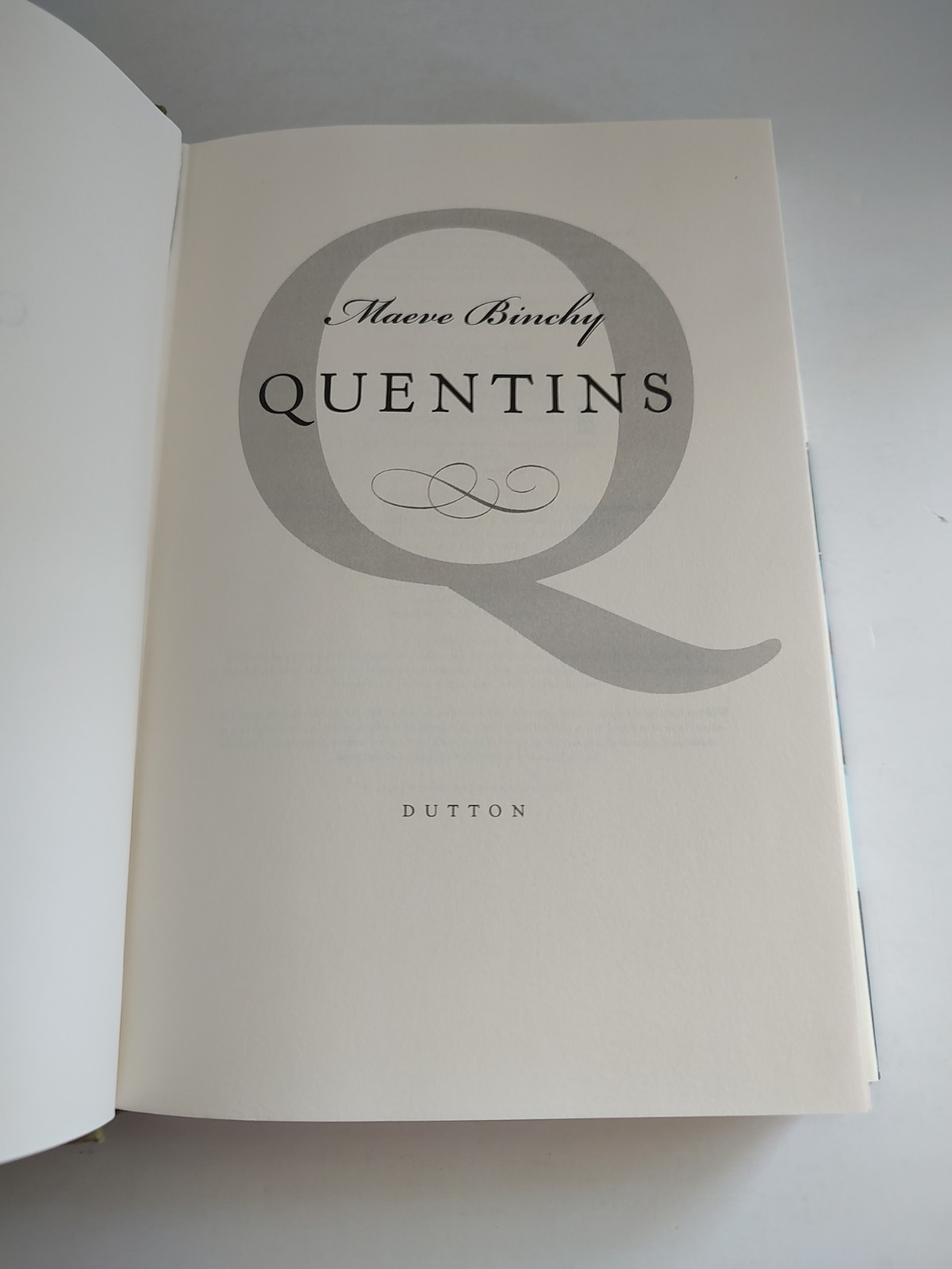 Quentins by Maeve Binchy (2002, Hardcover) Love Betrayal Revenge Fiction