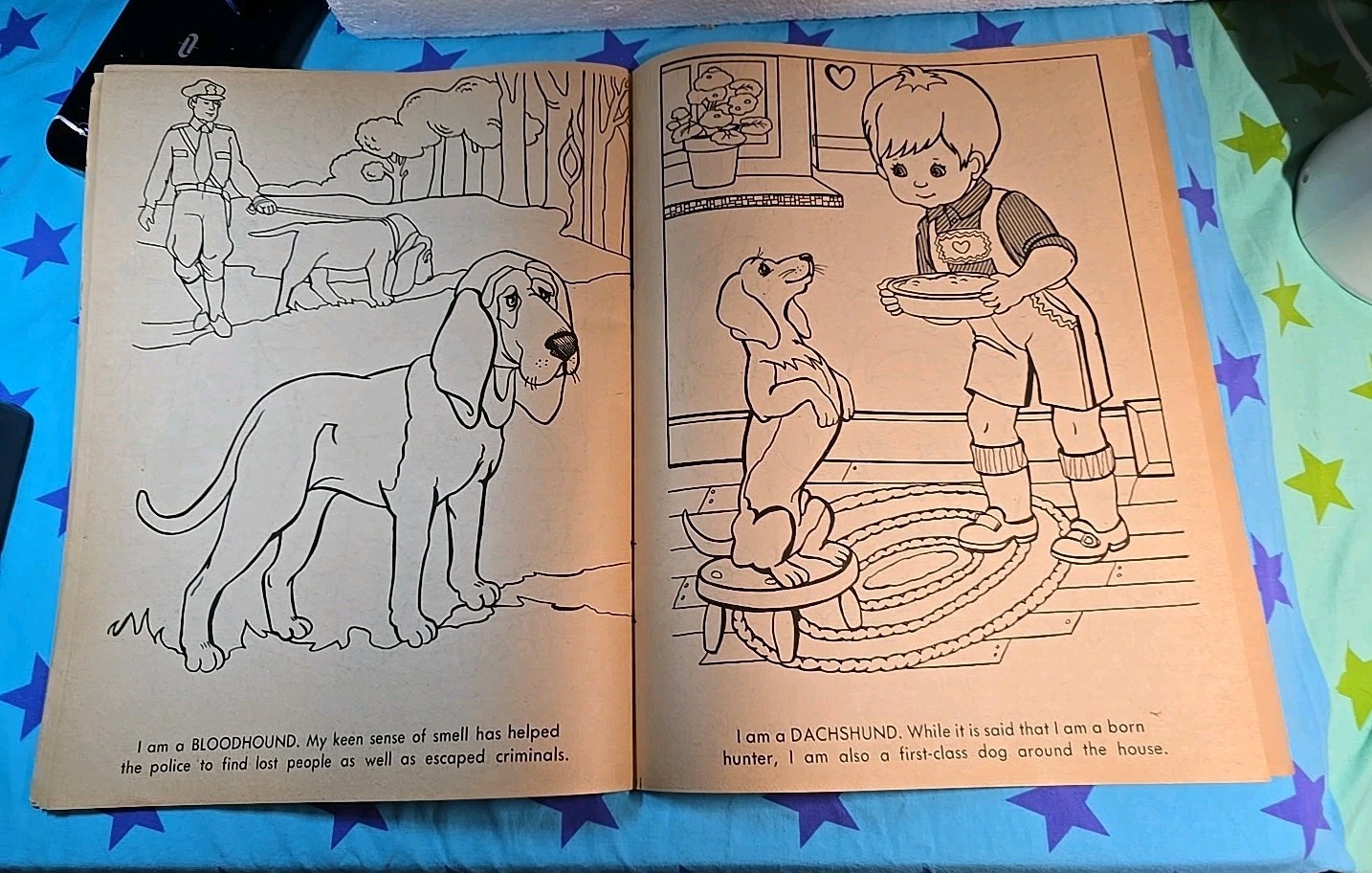 Vintage 1975 Giant Coloring Book “I LOVE DOGS” 11X14.5